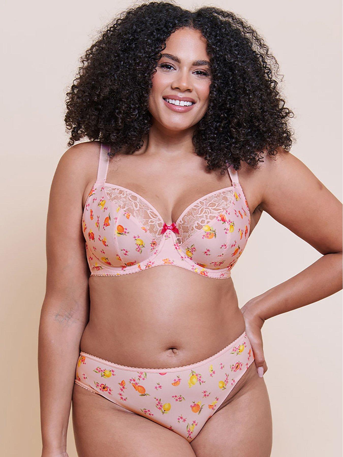 Image 4 of 6 of Curvy Kate Spellbound Brazilian Brief - Blush Floral Print