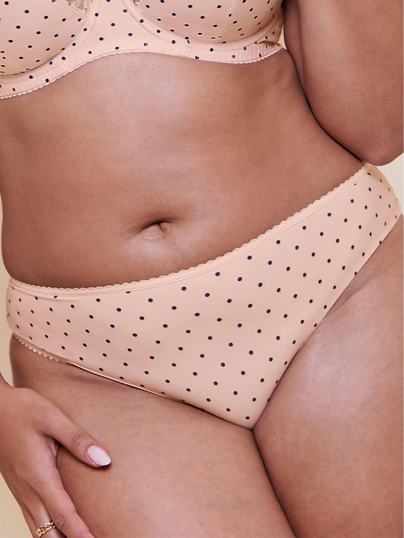 Curvy Kate Spellbound Brazilian Brief - Cream Polka Dot Print
