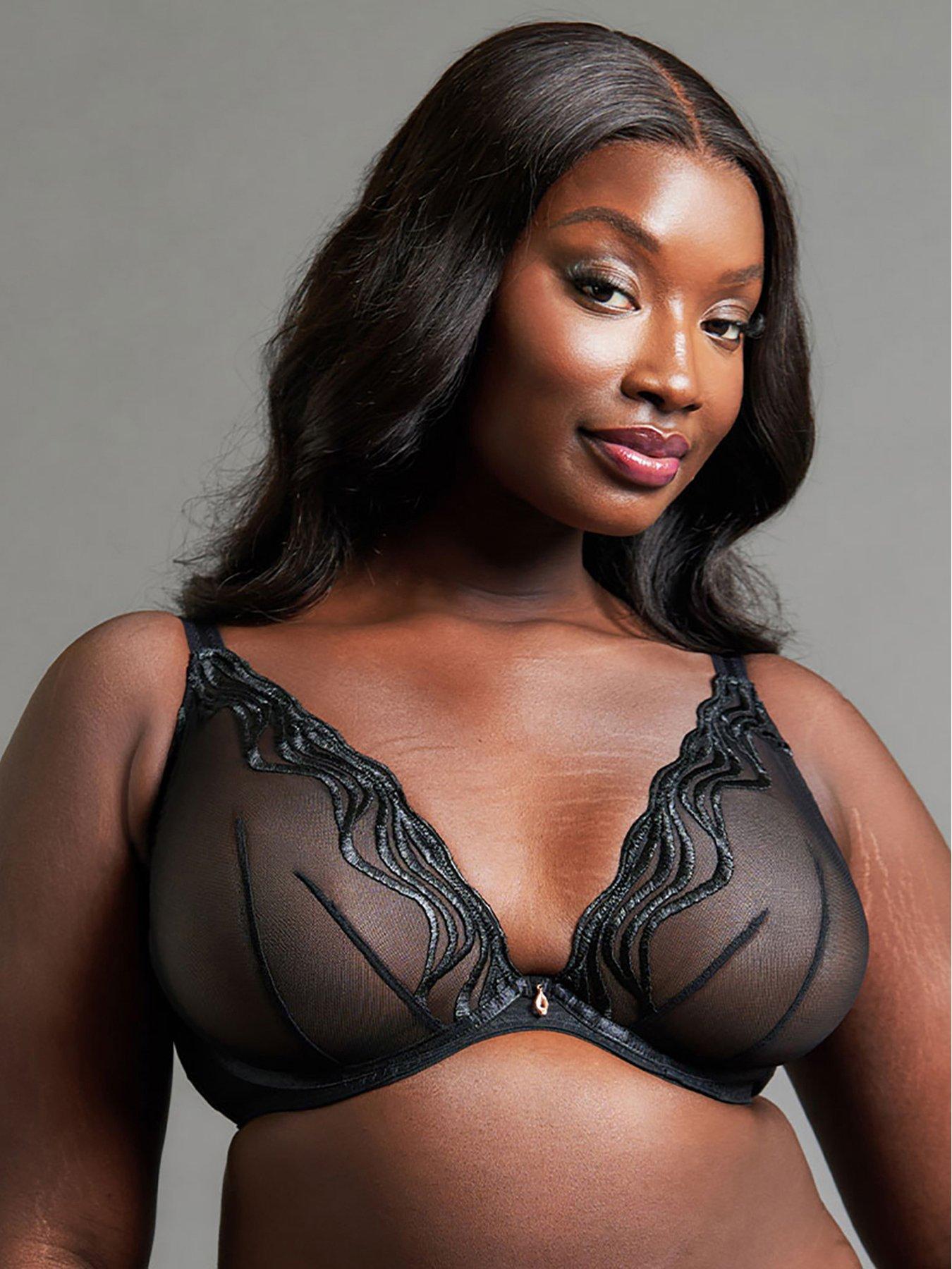 Curvy Kate Scantilly by Curvy Kate Intoxicated Deep Plunge Bra - Black