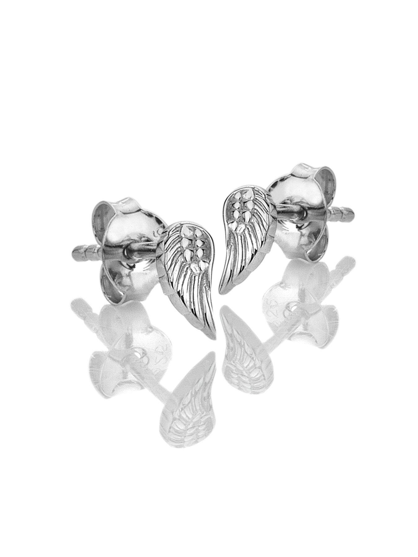 Image 2 of 3 of Silver Whisper SWFY Angel Wing Earrings