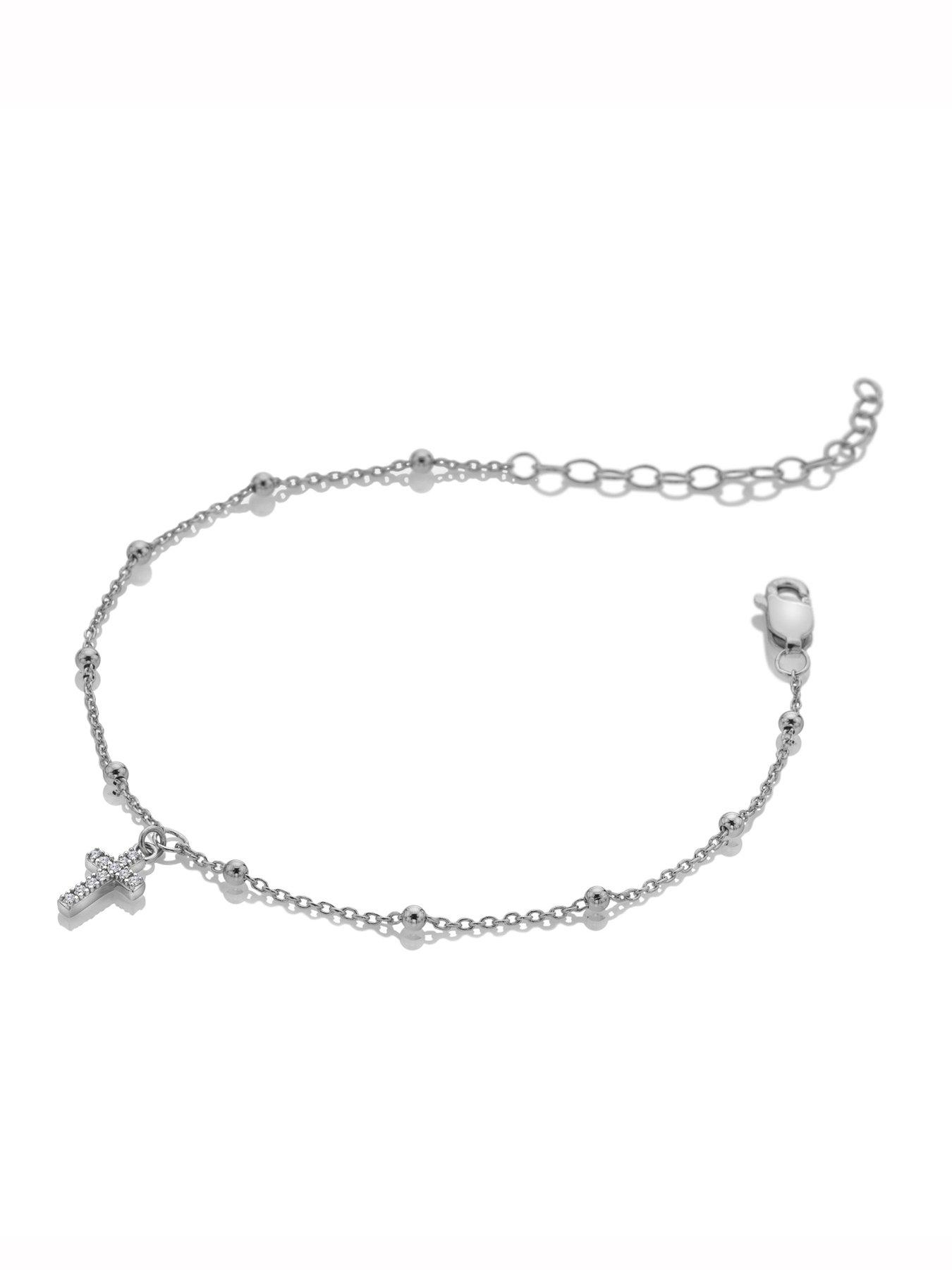 Image 2 of 3 of Silver Whisper SWFY Cross Bracelet