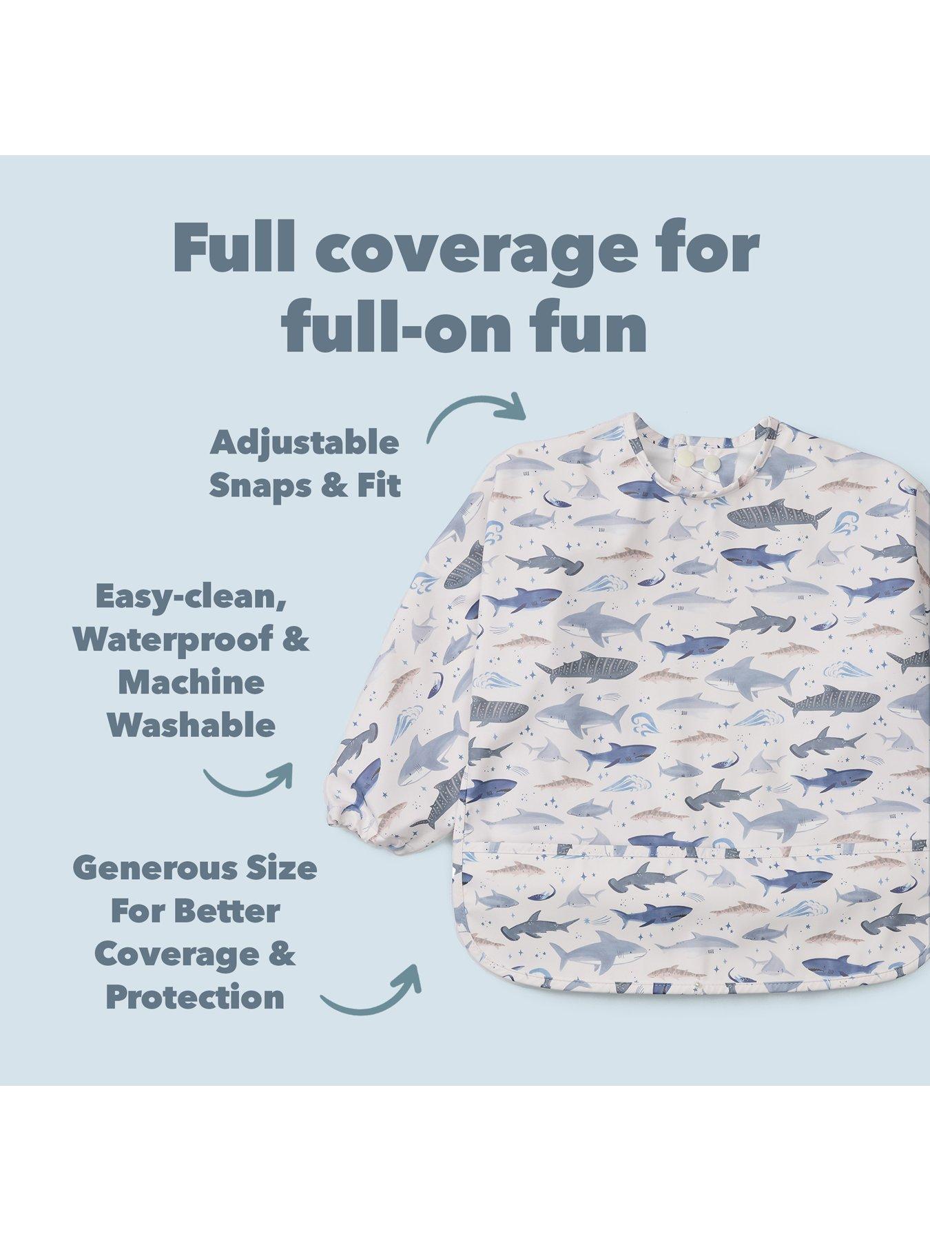 Image 3 of 7 of Lou Lou Lollipop Dinner Time Bundle - Sleeved Bib - Shark