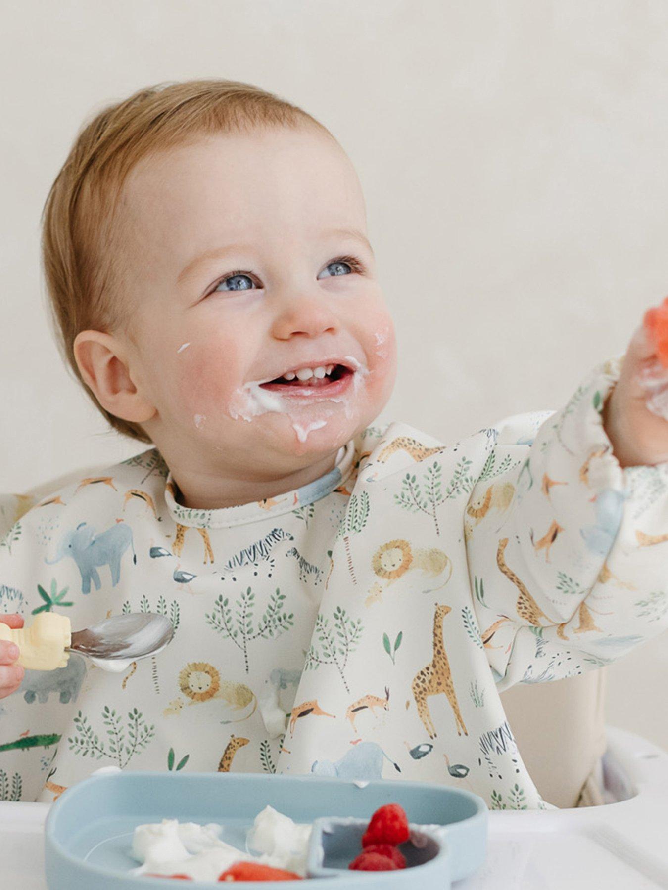 Image 1 of 7 of Lou Lou Lollipop Dinner Time Bundle - Sleeved Bib - Animal