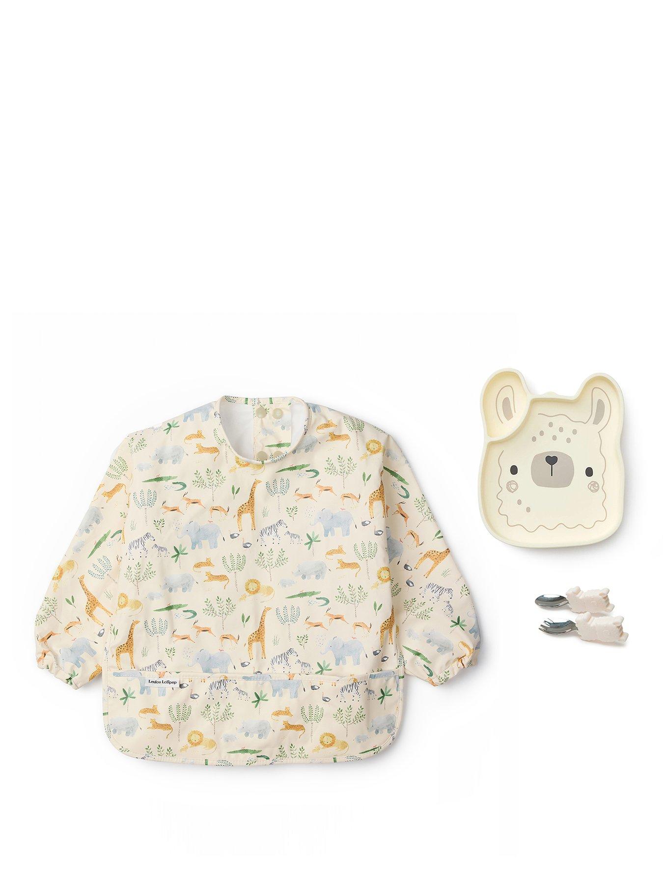 Image 2 of 7 of Lou Lou Lollipop Dinner Time Bundle - Sleeved Bib - Animal