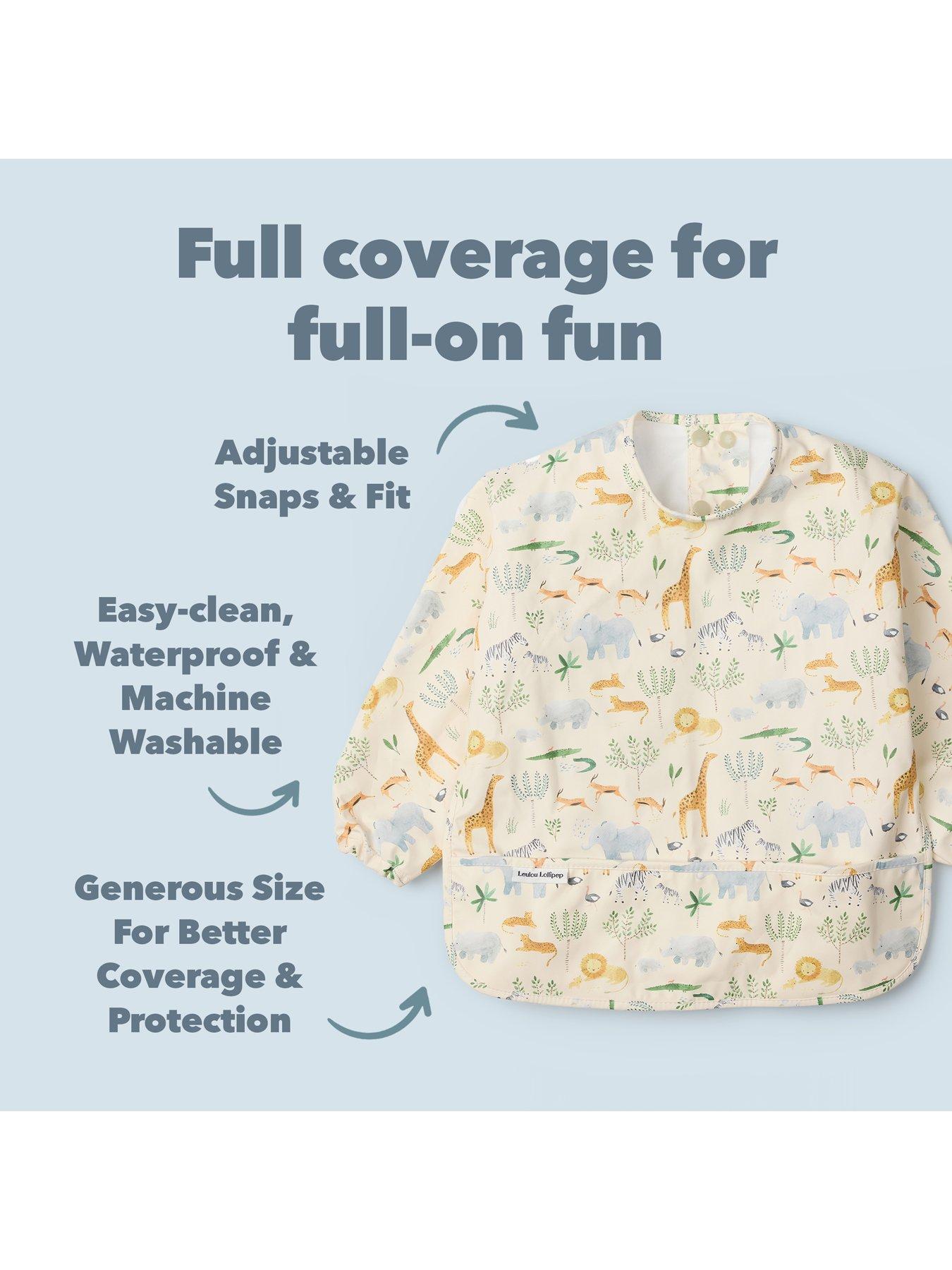 Image 3 of 7 of Lou Lou Lollipop Dinner Time Bundle - Sleeved Bib - Animal