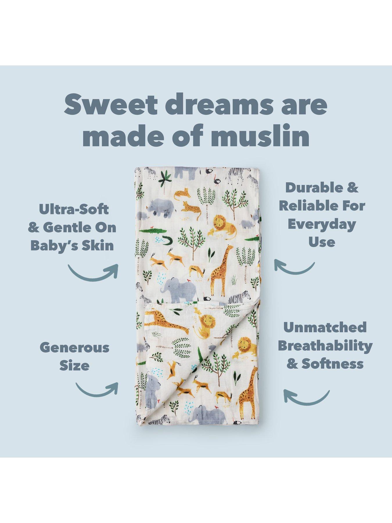 Image 3 of 7 of Lou Lou Lollipop Mixed Jungle Bundle - swaddle, bib, bag
