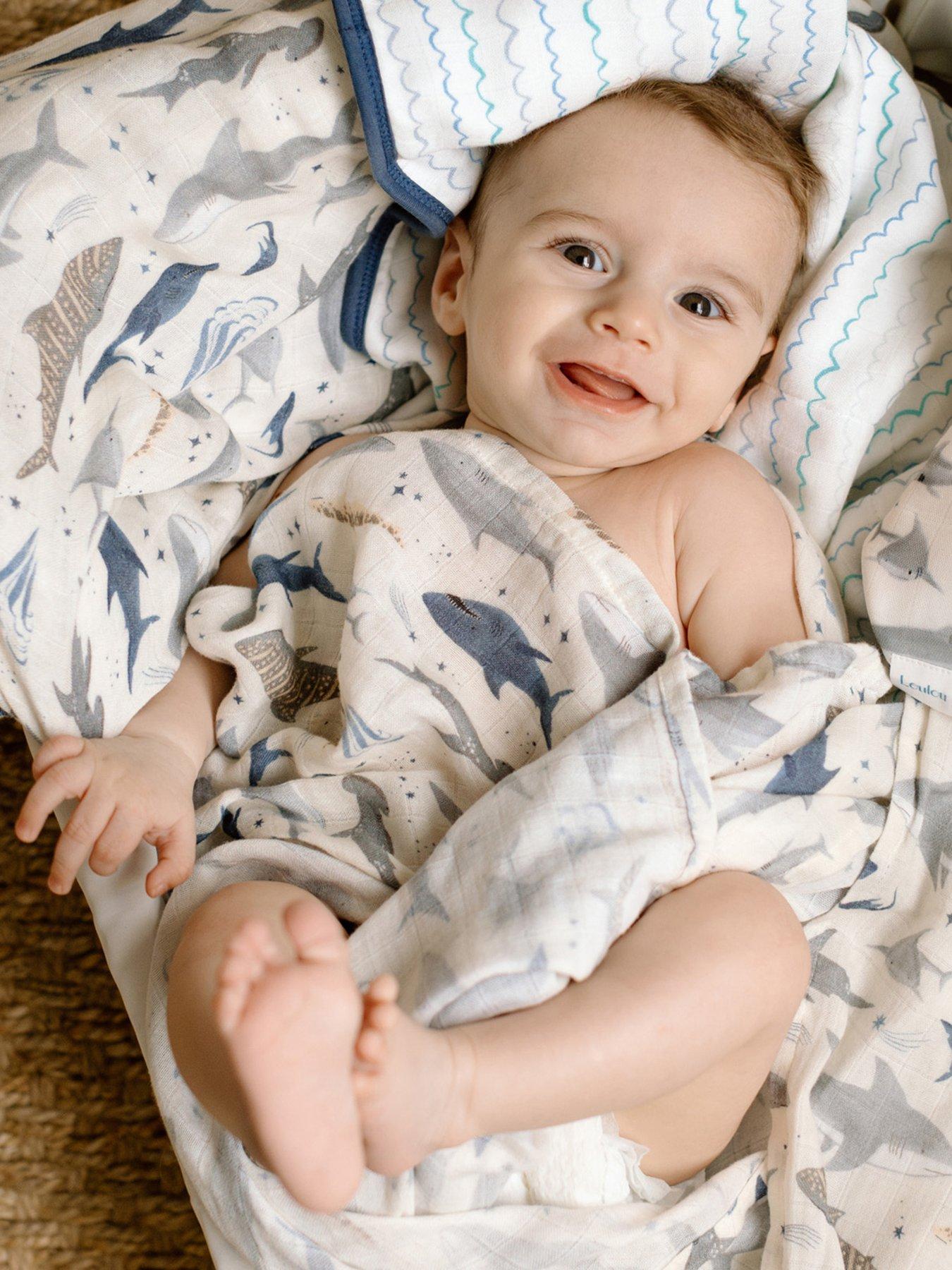 Image 1 of 6 of Lou Lou Lollipop Swaddle Bundle - Sharks