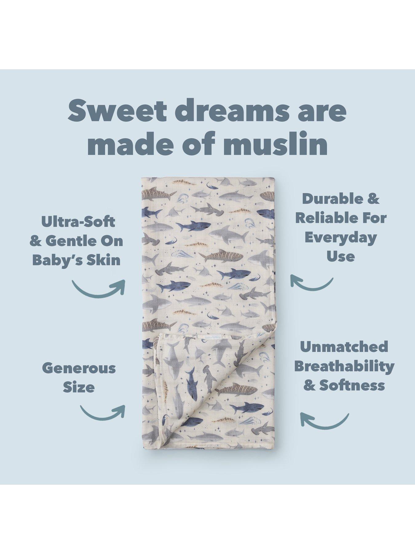 Image 3 of 6 of Lou Lou Lollipop Swaddle Bundle - Sharks