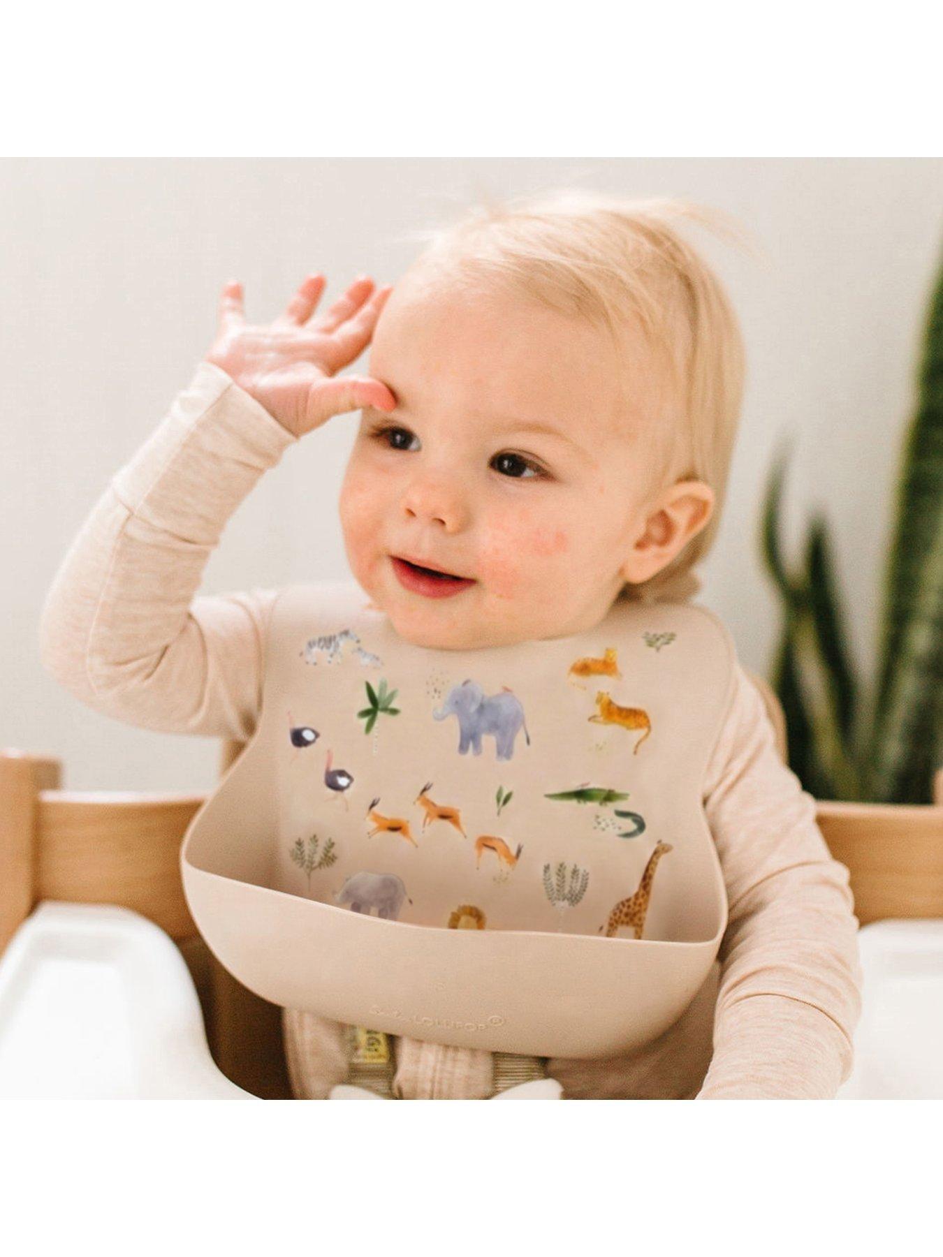 Image 1 of 7 of Lou Lou Lollipop Dinner Time Bundle - Silicone Bib - Animals
