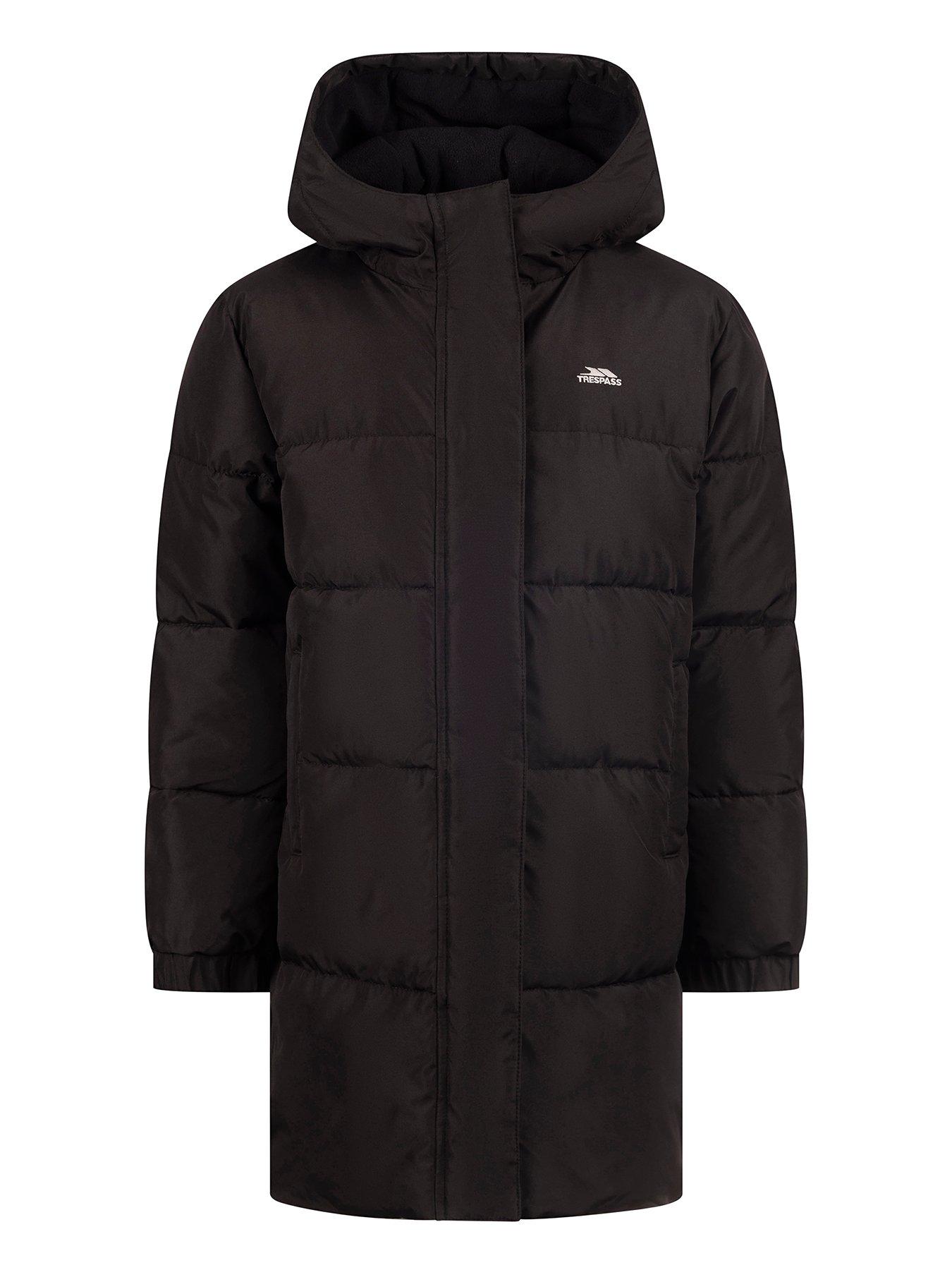 Image 2 of 3 of Trespass Boys Waterproof Windproof Longer Length Jacket - Black