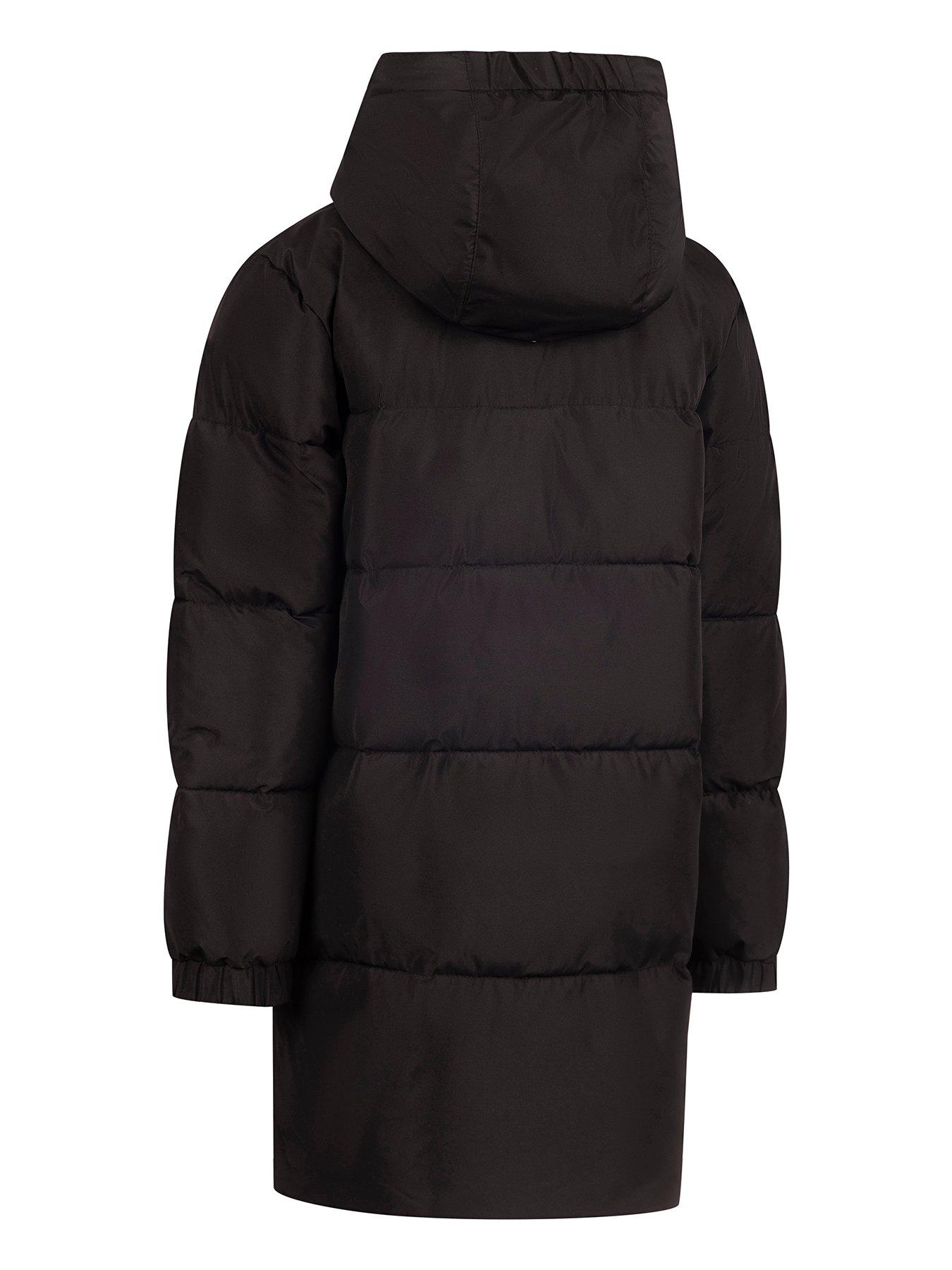 Image 3 of 3 of Trespass Boys Waterproof Windproof Longer Length Jacket - Black