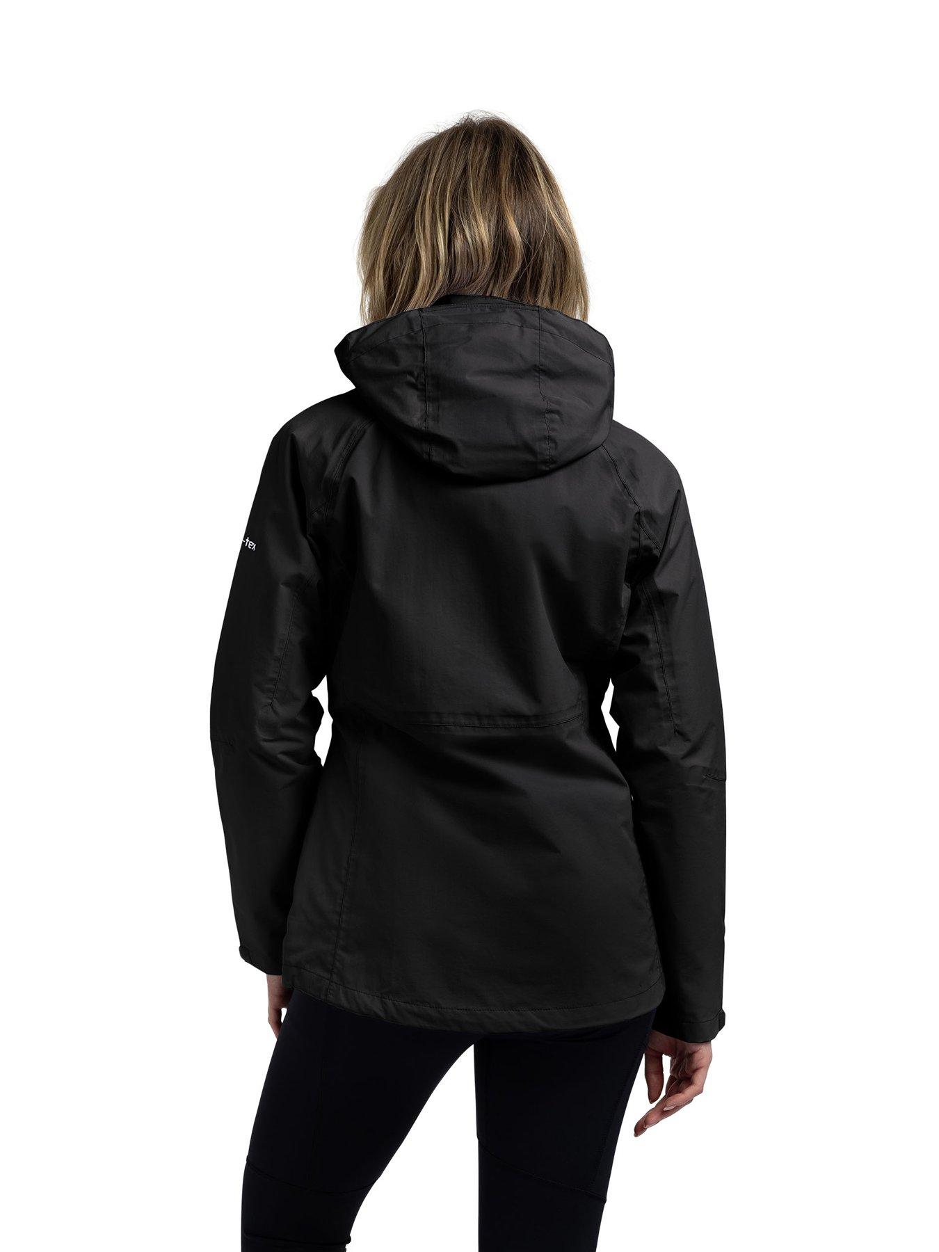 Image 2 of 2 of Trespass Womens Packaway Hood Storm Flap Waterproof Jacket - Black