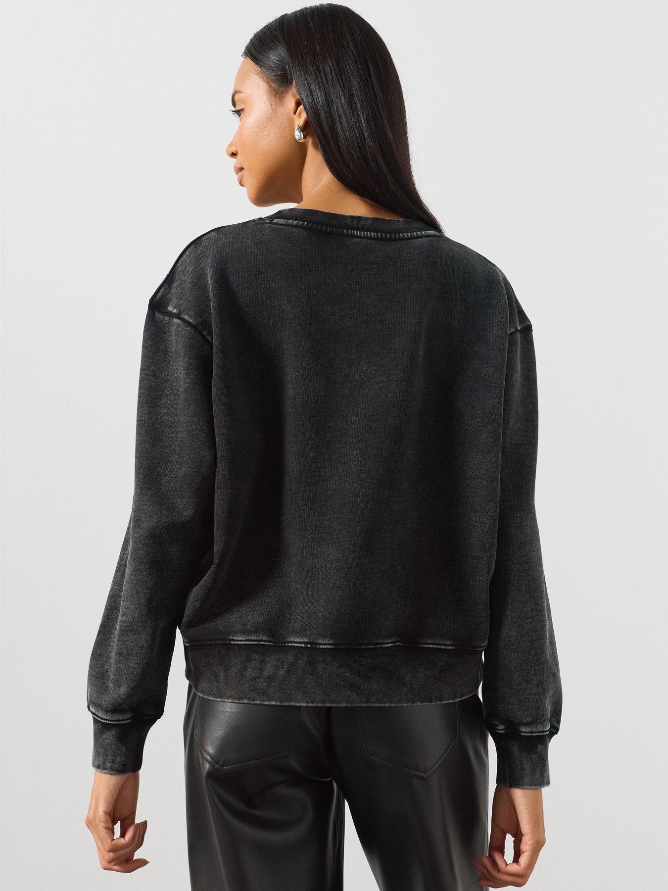 Image 2 of 5 of AllSaints Women's Chains Graphic Sweatshirt - Black