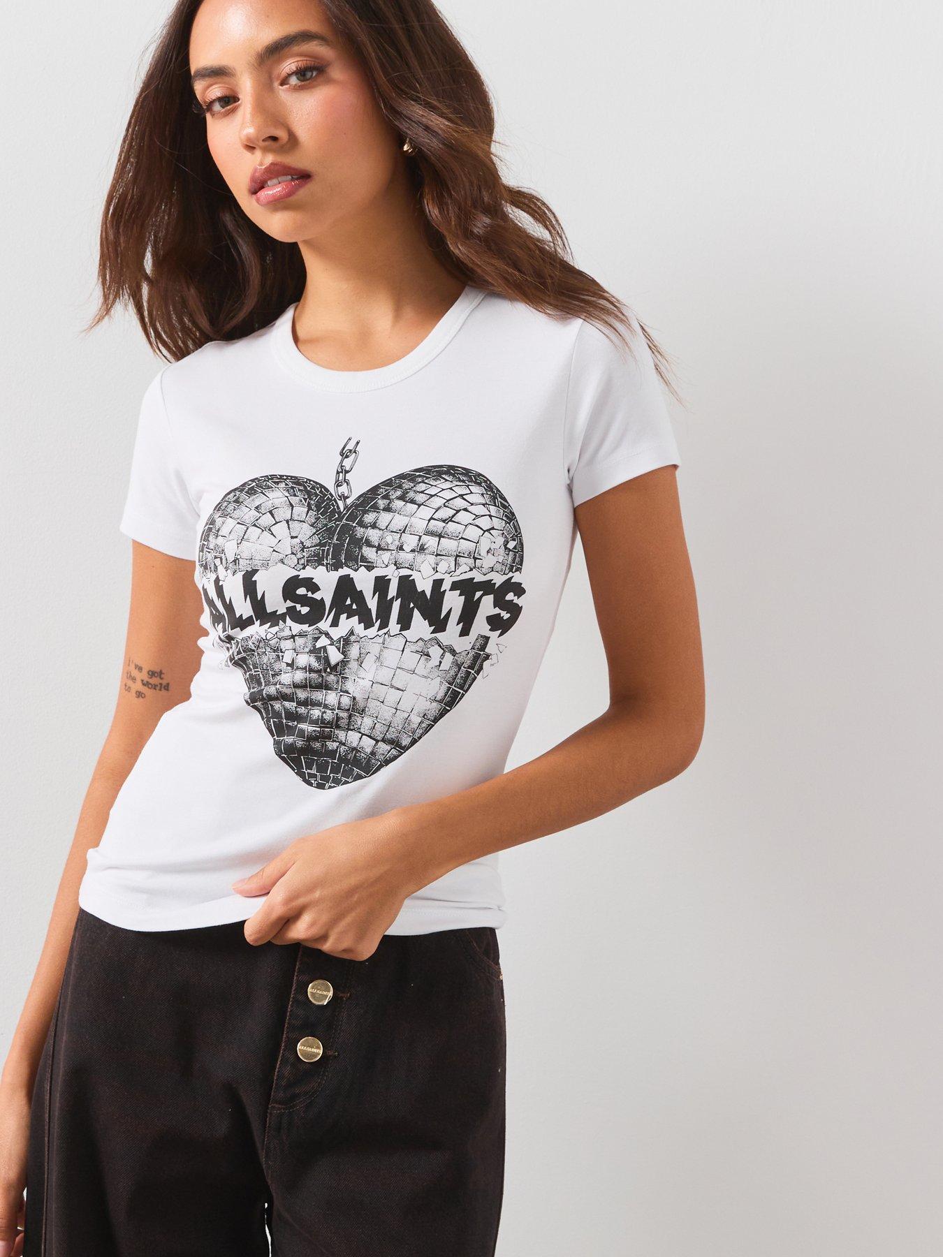 AllSaints Reflect Stevie Slim Fit Baby T-Shirt - White