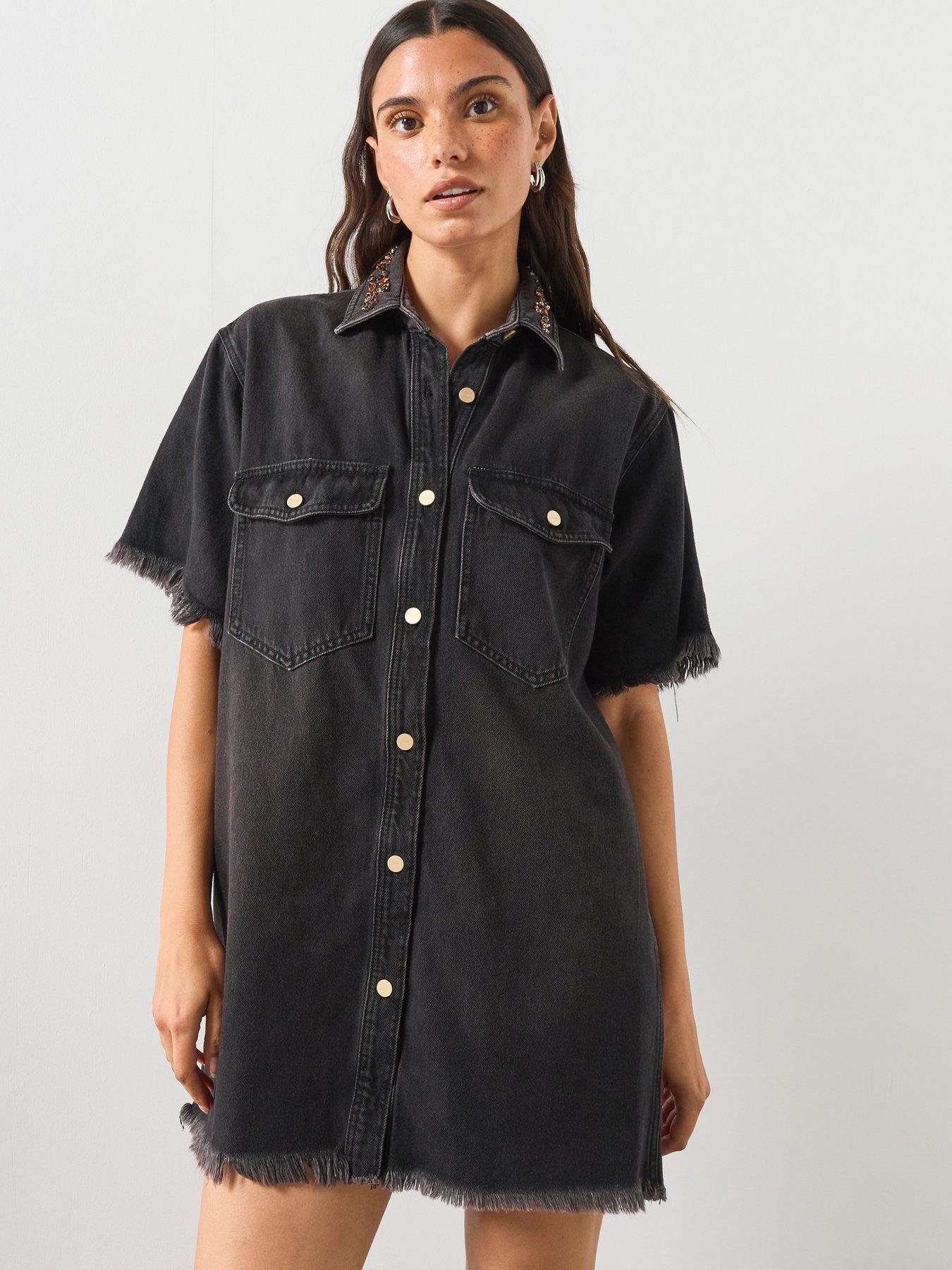 Image 1 of 6 of AllSaints Filou Denim Dress