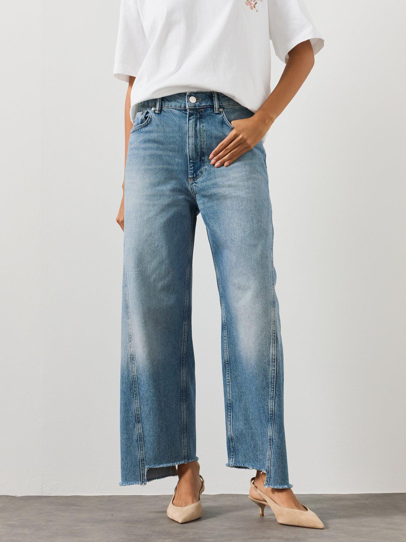 Image 5 of 5 of AllSaints Fox Loose Fit Denim Jeans - Blue