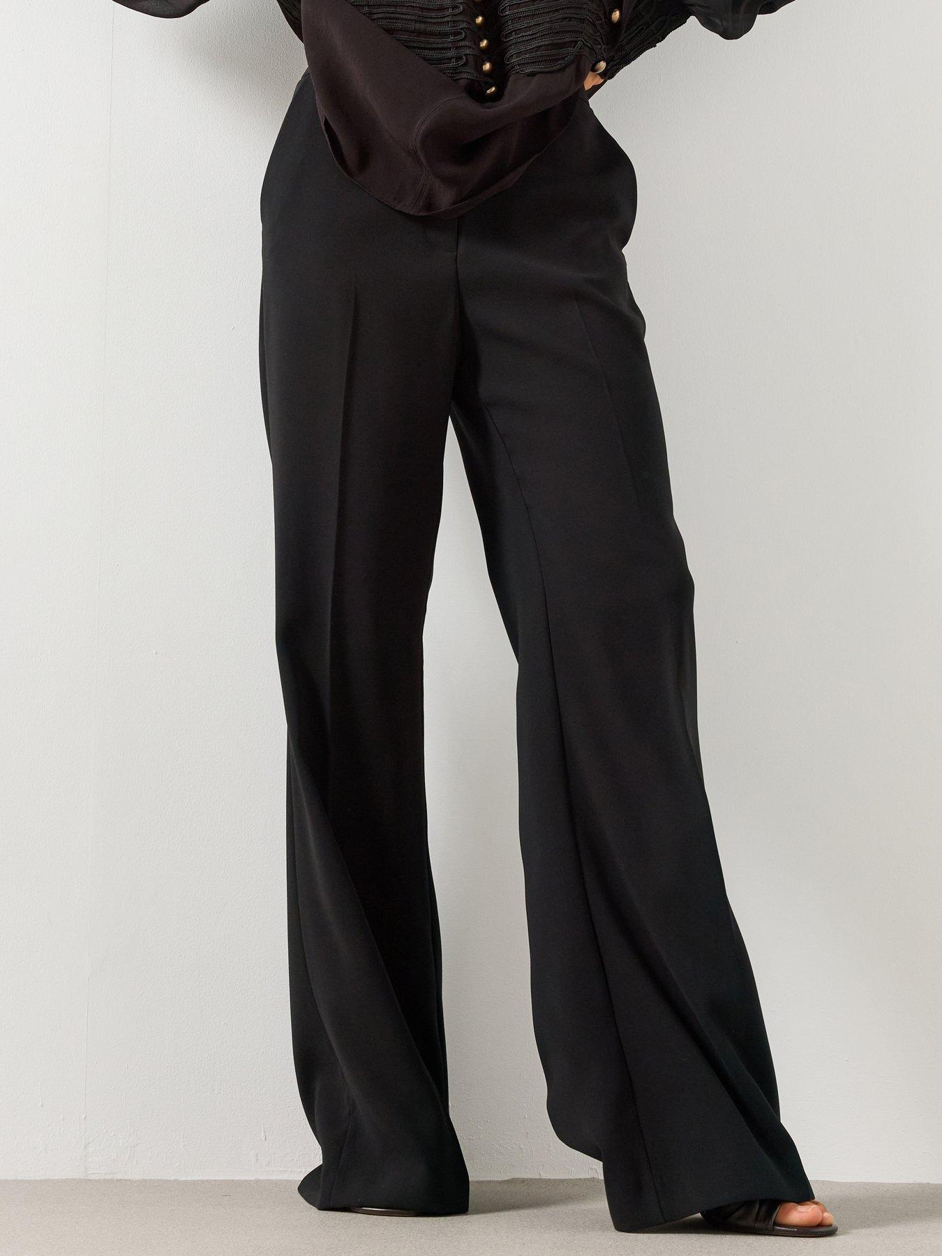 Mango High Waist Suits Trousers - Black