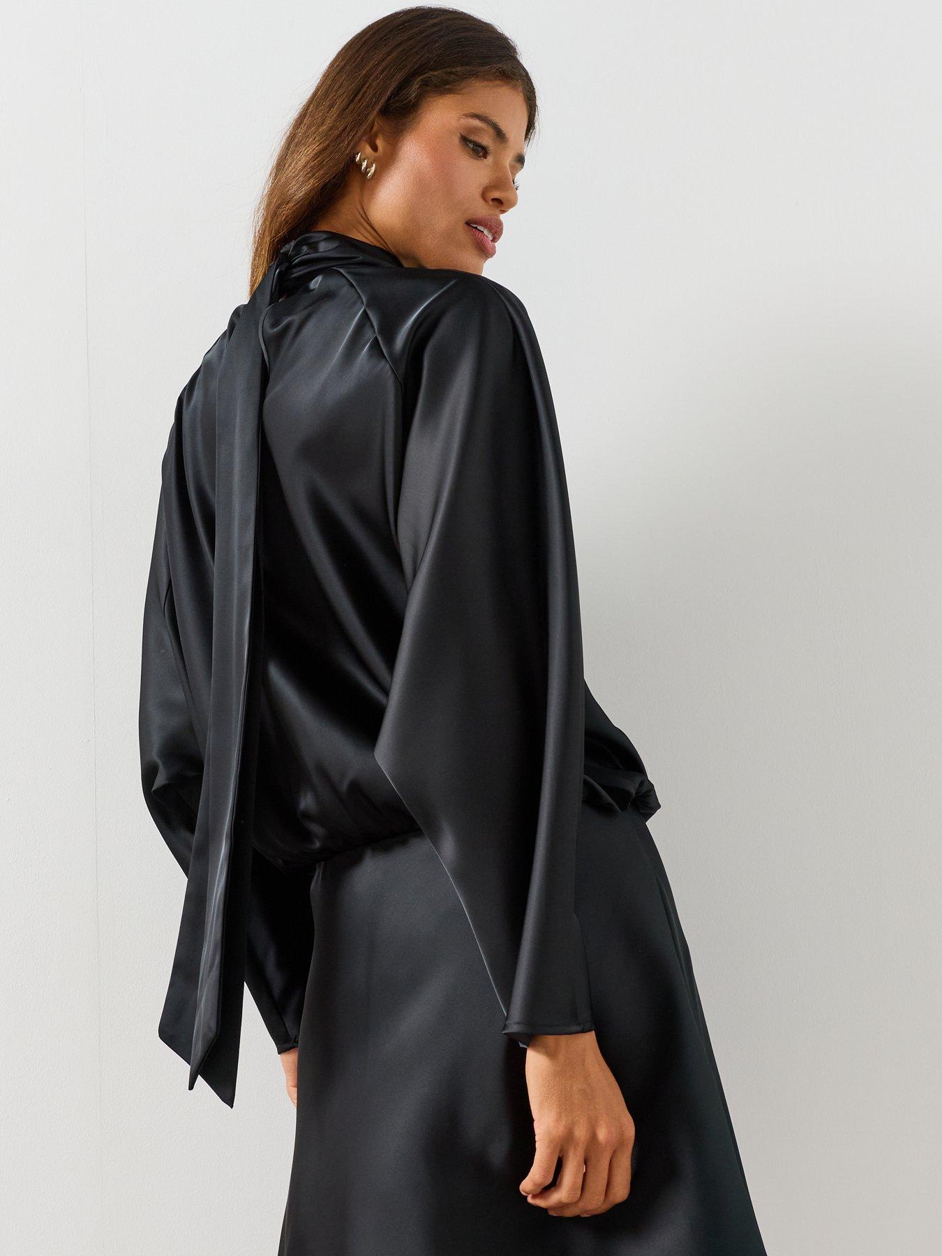 Image 2 of 5 of Mango Satin Dress With Bow