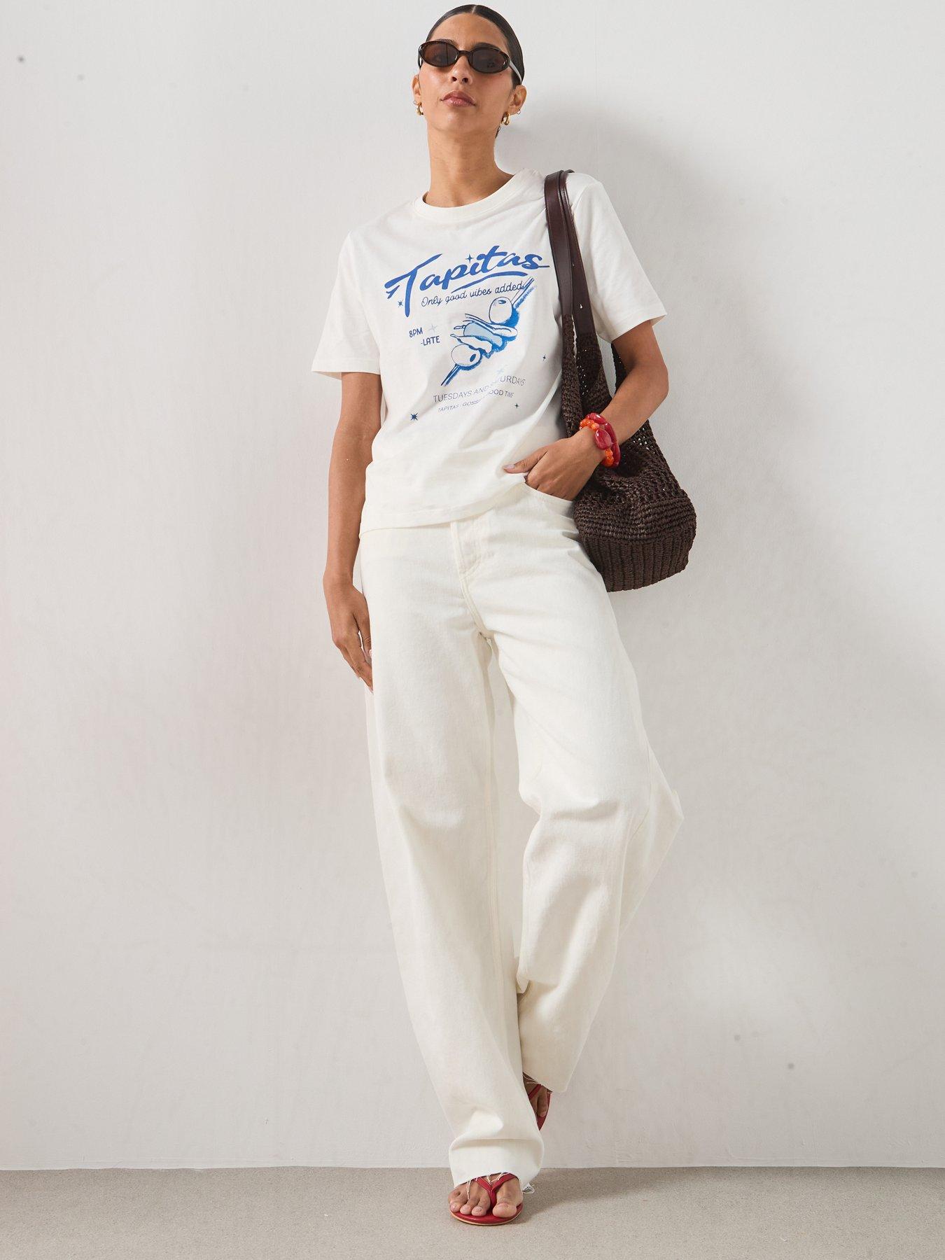 Image 3 of 6 of Mango Mid-Rise Balloon Jeans - White