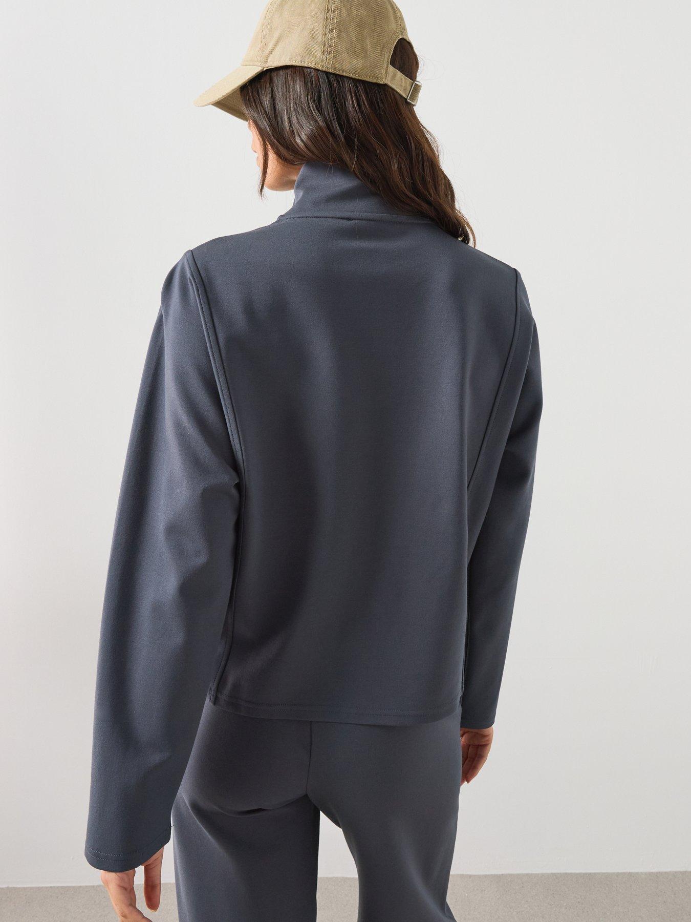 Image 2 of 6 of Mango Turtleneck Sweatshirt With Zip Co Ord - Blue