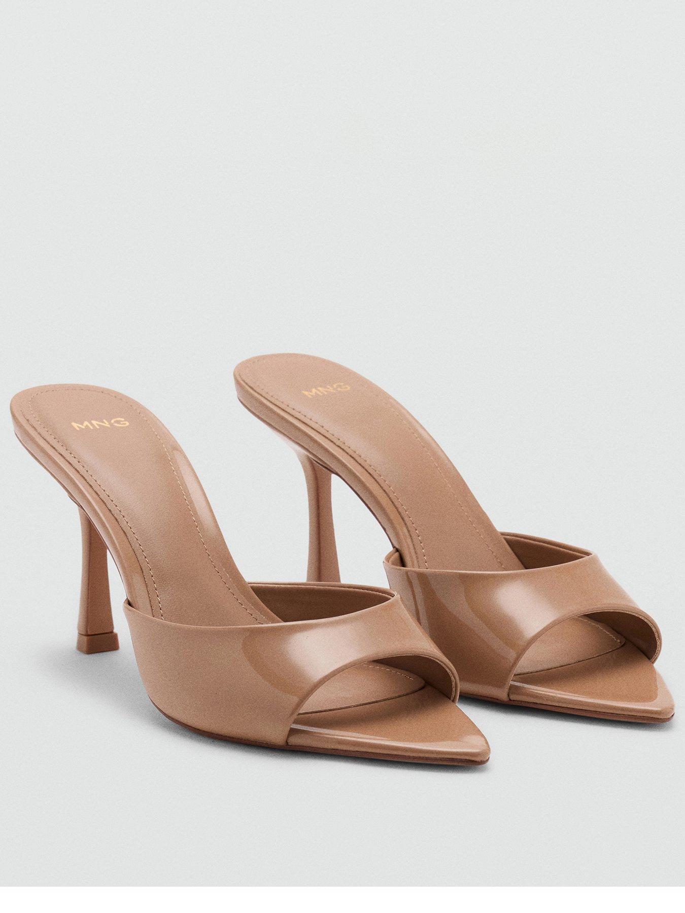 Mango Pointed Heel Sandals - Pastel Pink