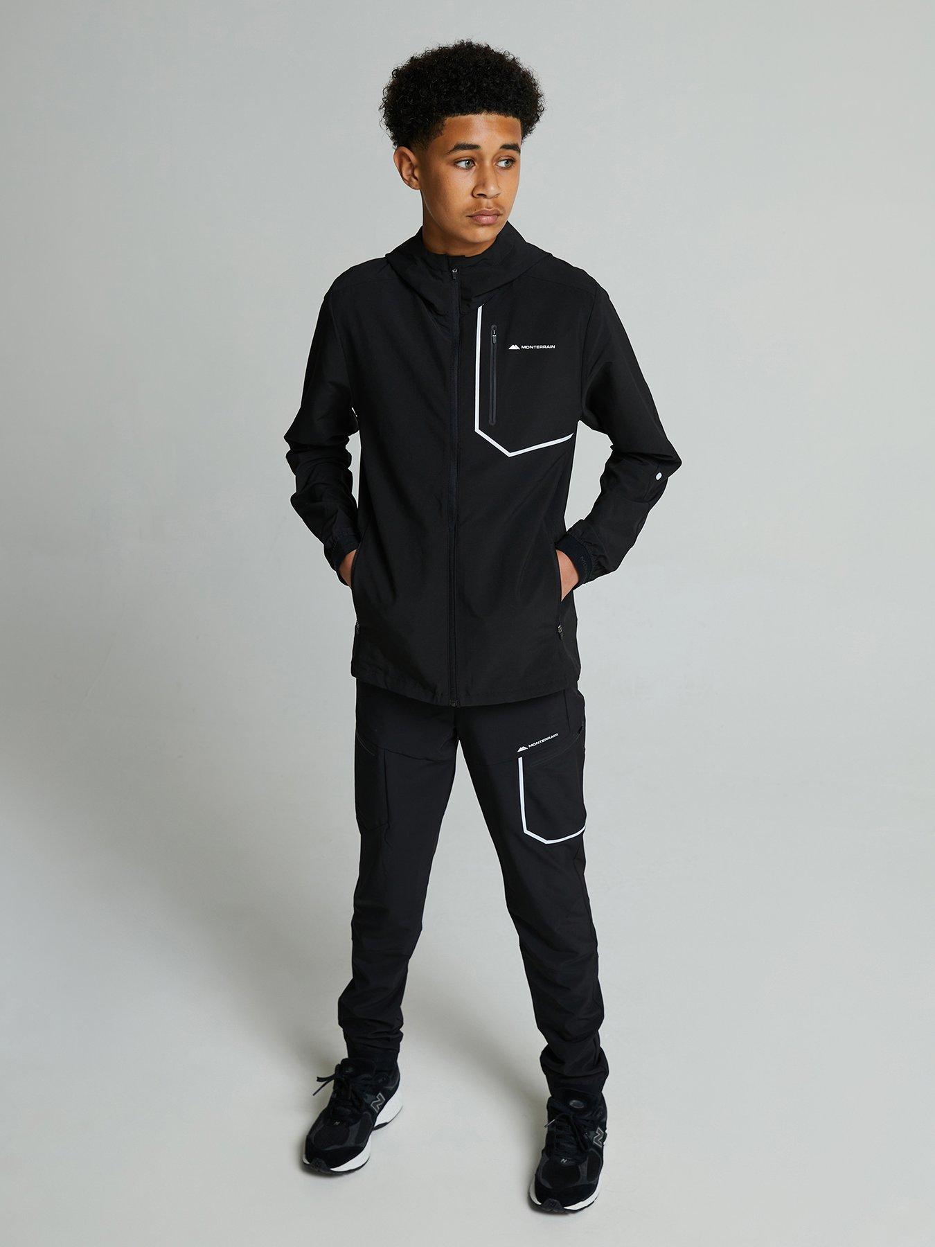 Image 2 of 7 of Monterrain Junior Ramble 3.0 Woven Running Jacket - Black