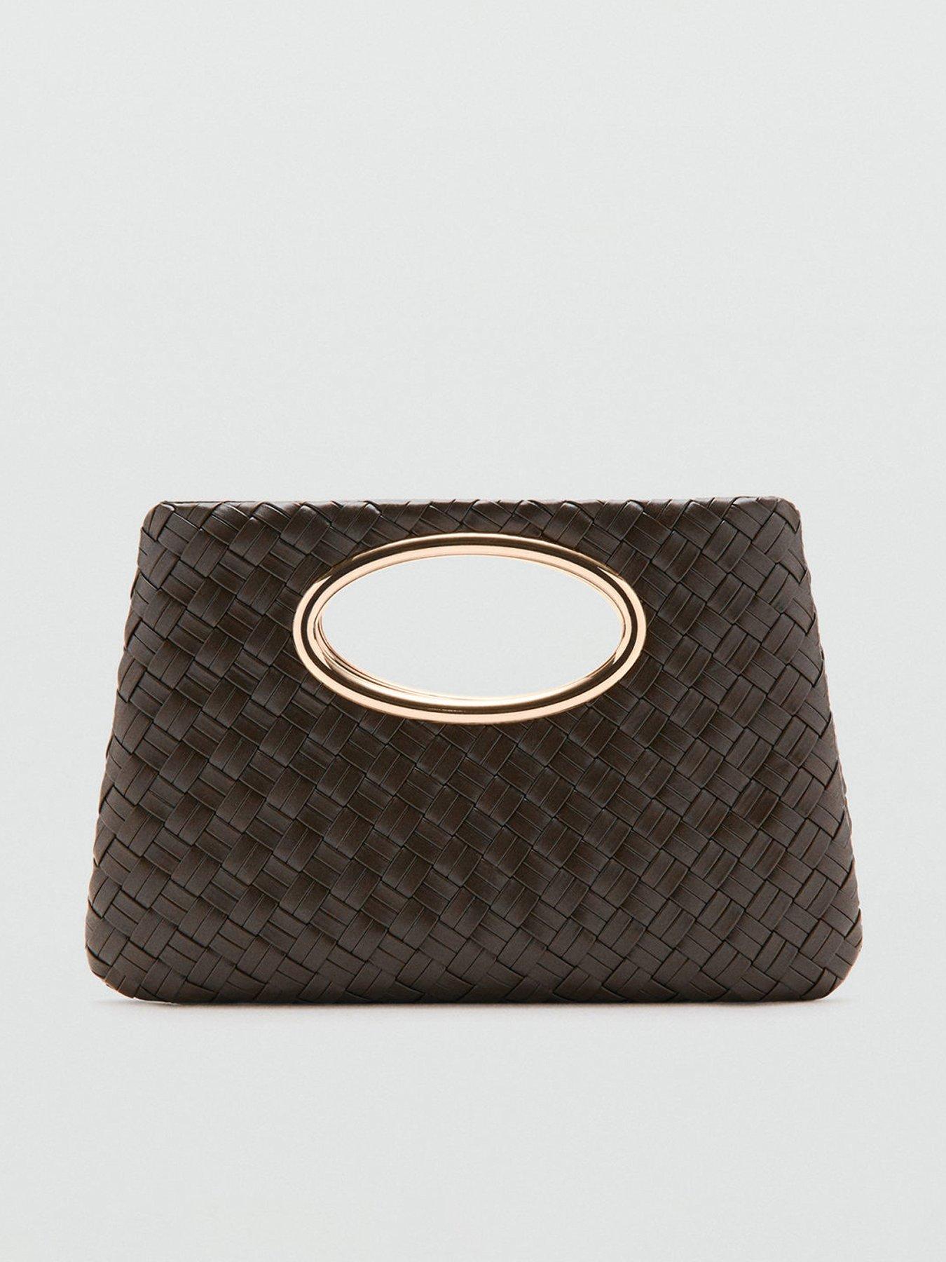 Mango Braided Handbag - Brown