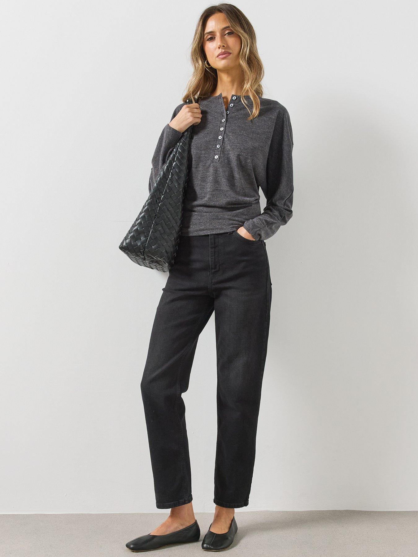 Image 3 of 6 of Mango Newmom Comfort High-rise Jeans-black
