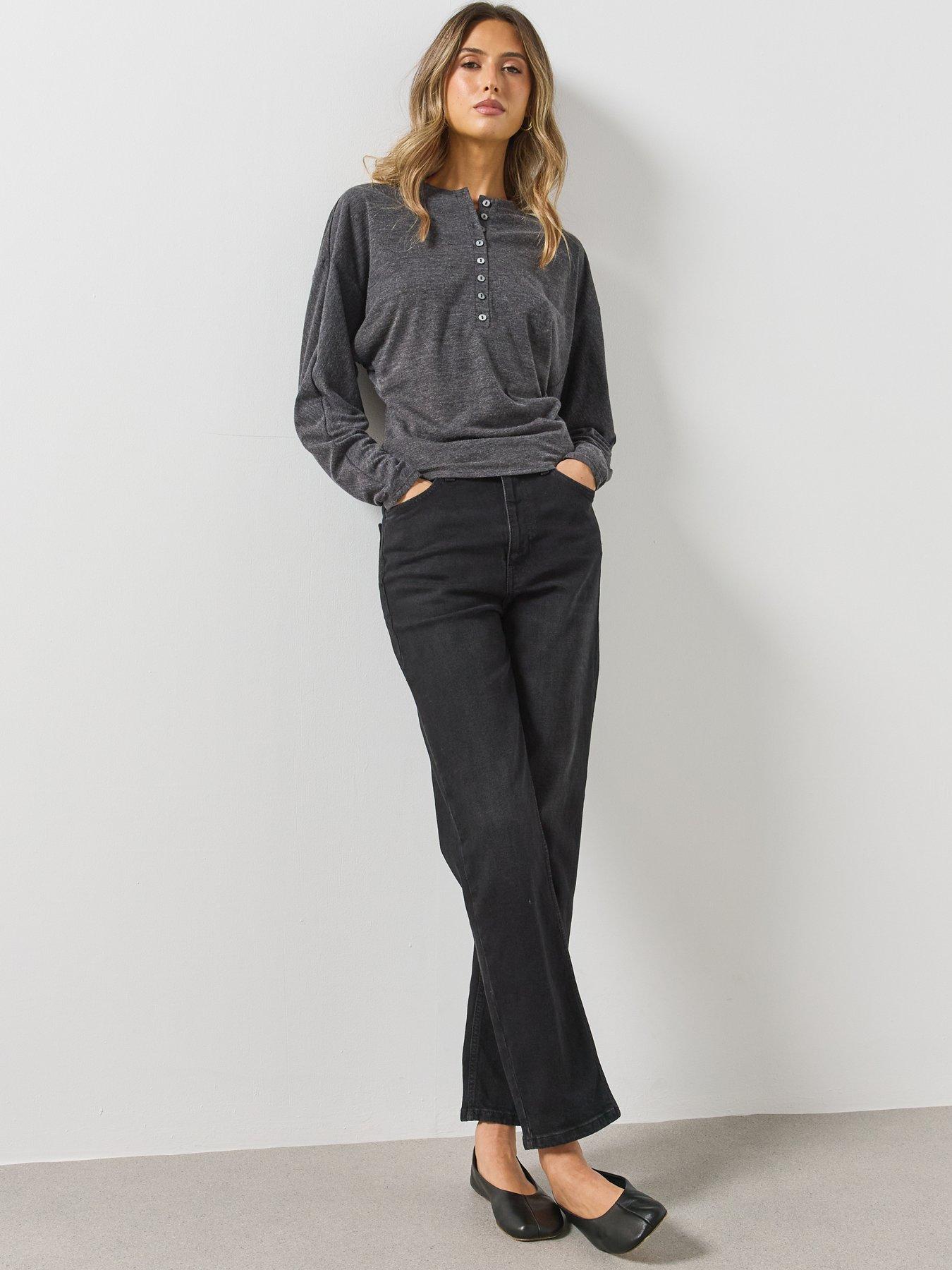 Image 4 of 6 of Mango Newmom Comfort High-rise Jeans-black