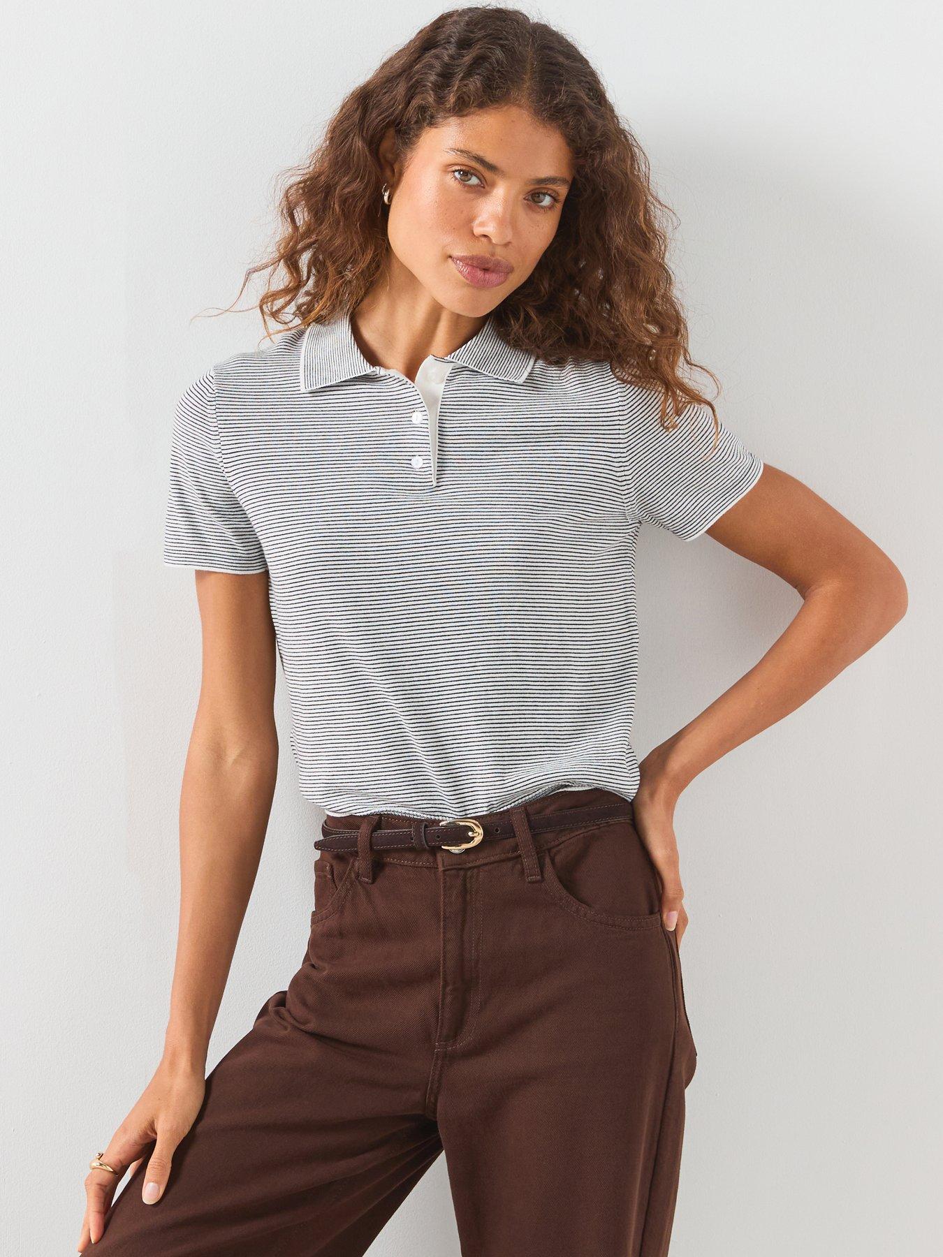 Mango Knitted Polo Neck Sweater - Blue