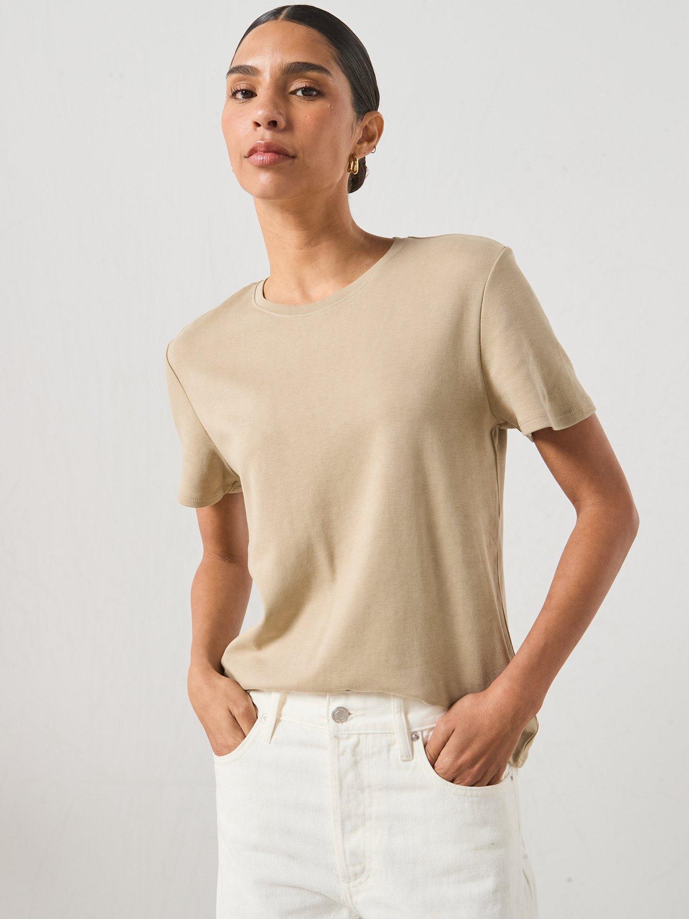 Image 5 of 5 of Mango 100% Cotton T-shirt - Khaki