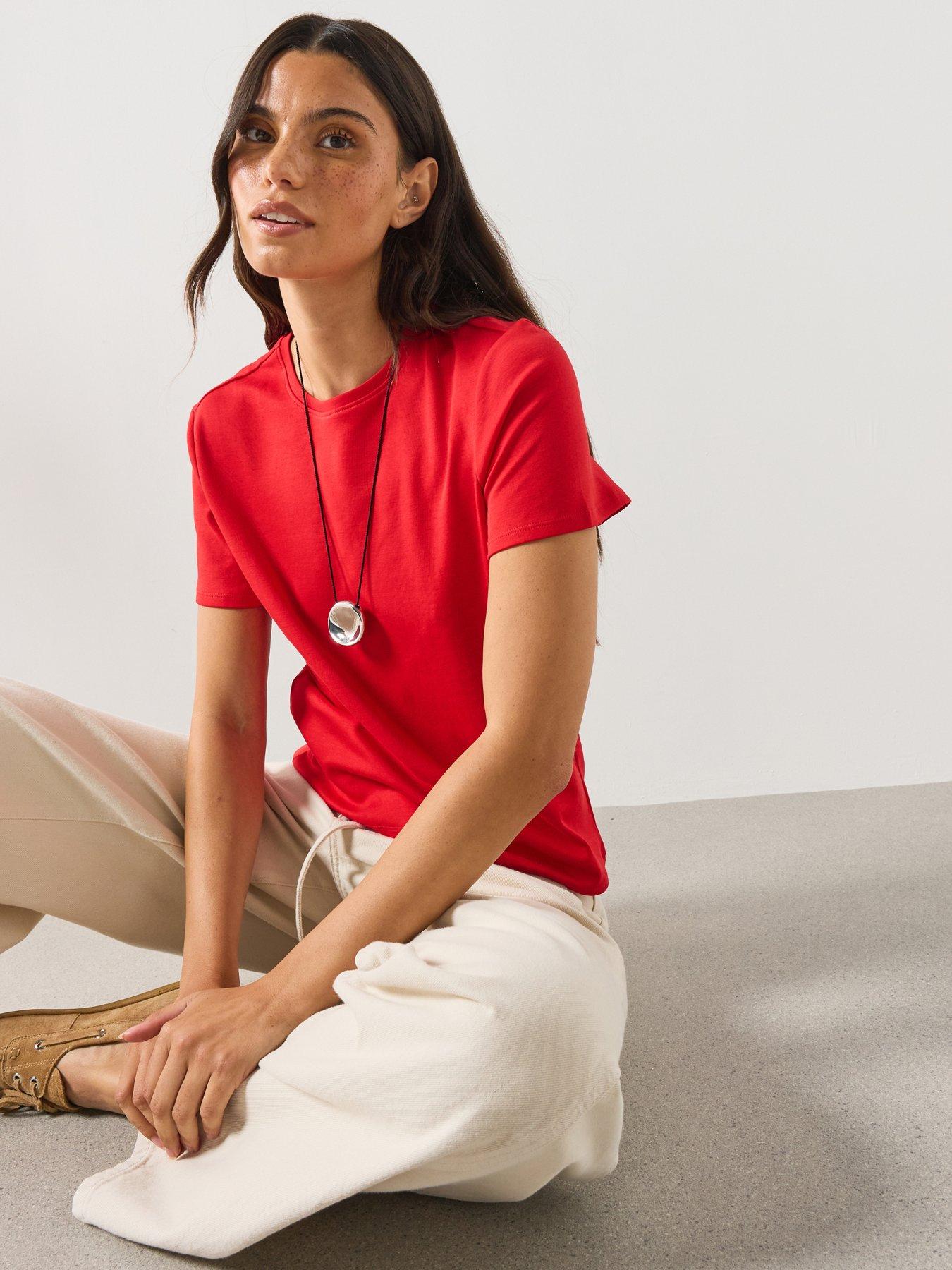 Mango 100% Cotton T-shirt - Red