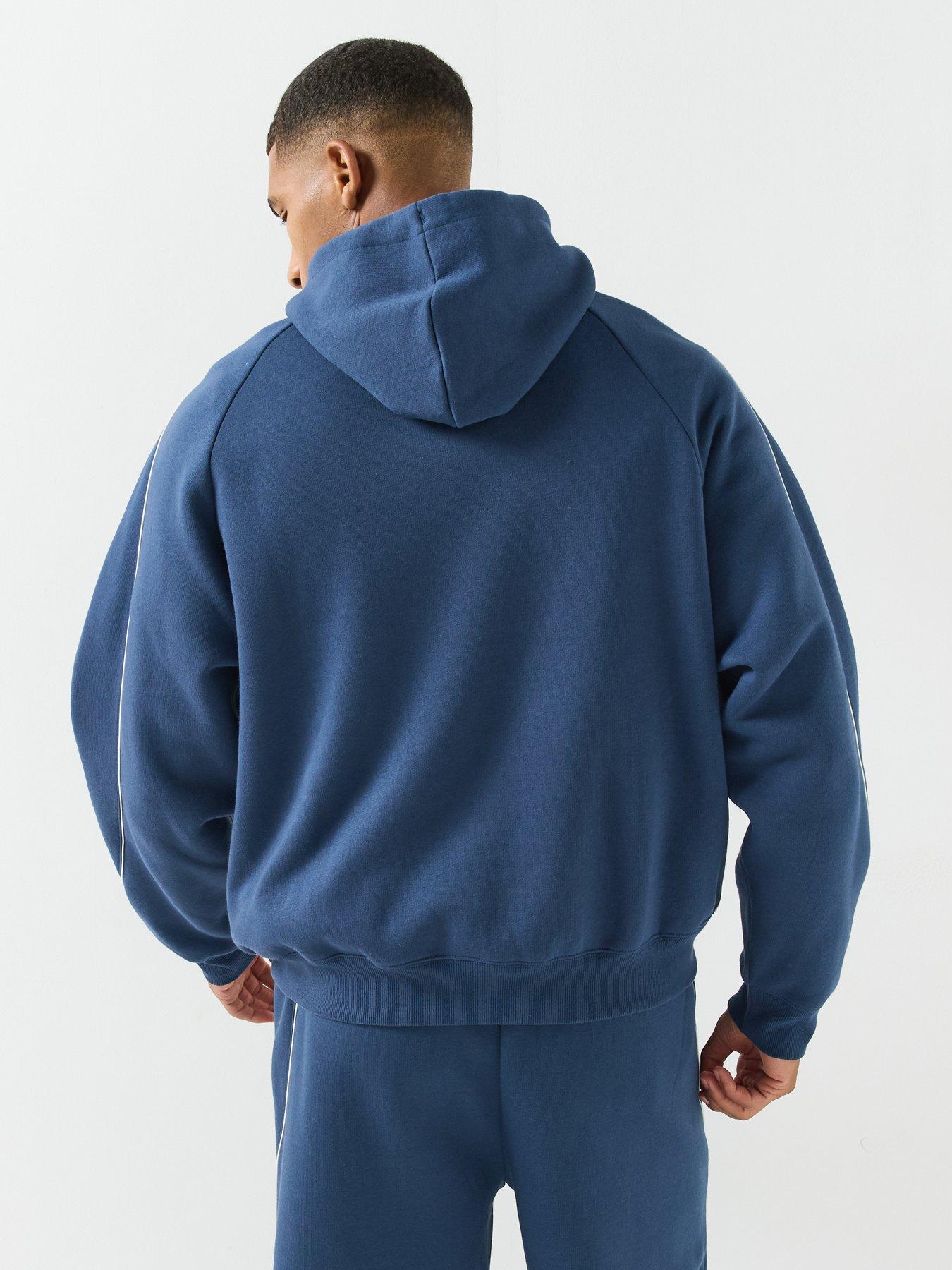 Image 2 of 6 of New Balance Mens Trackside Fleece Hoodie - Navy