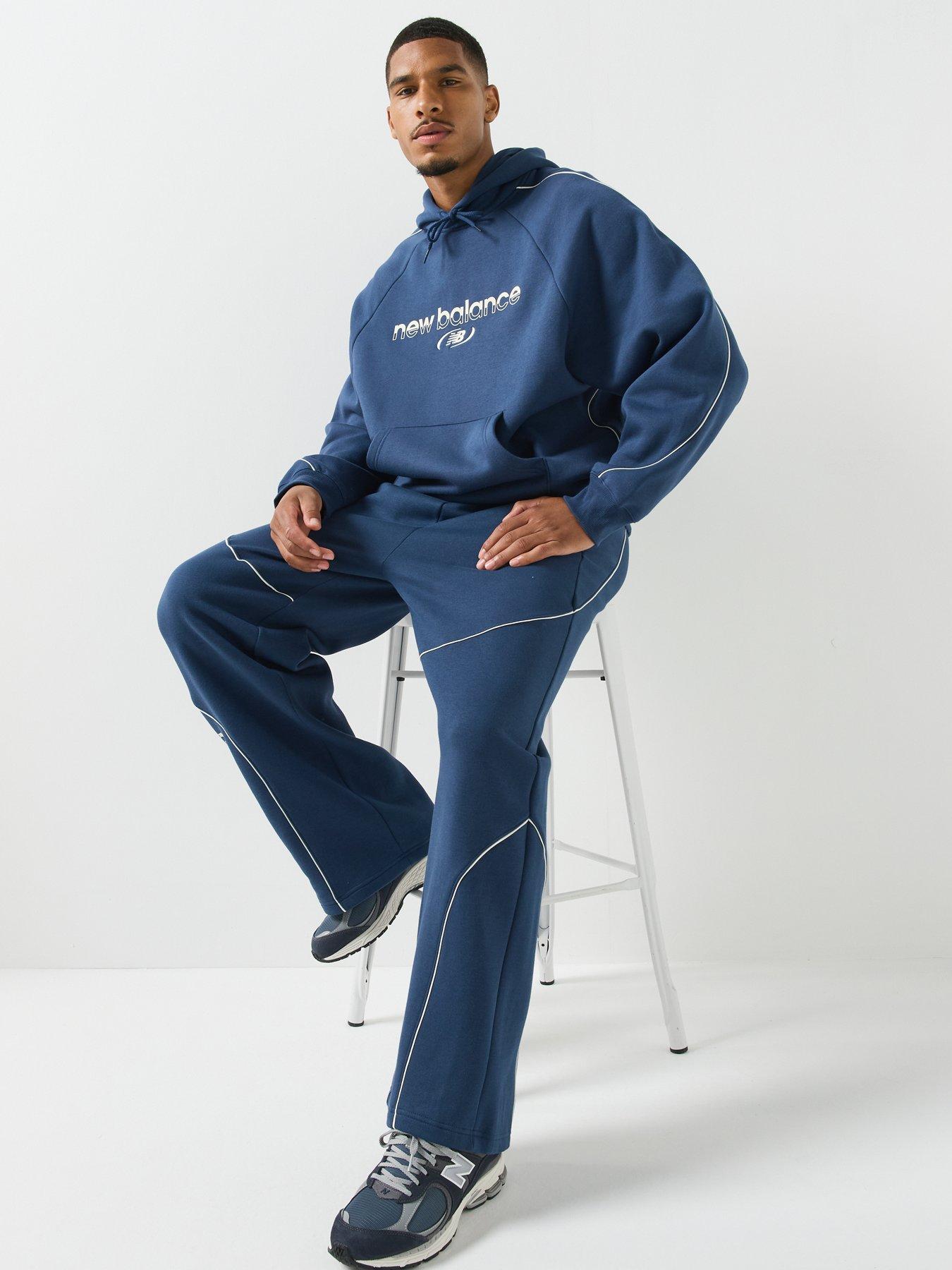 Image 3 of 6 of New Balance Mens Trackside Fleece Hoodie - Navy