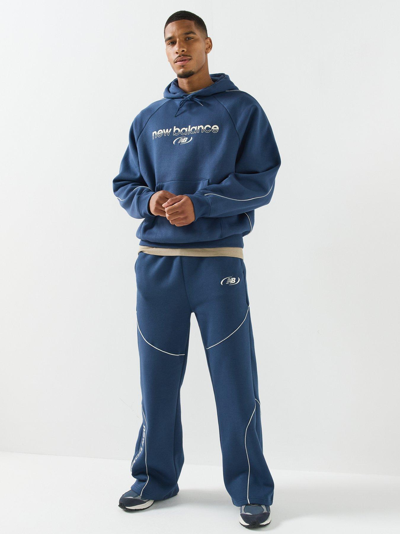 Image 4 of 6 of New Balance Mens Trackside Fleece Hoodie - Navy