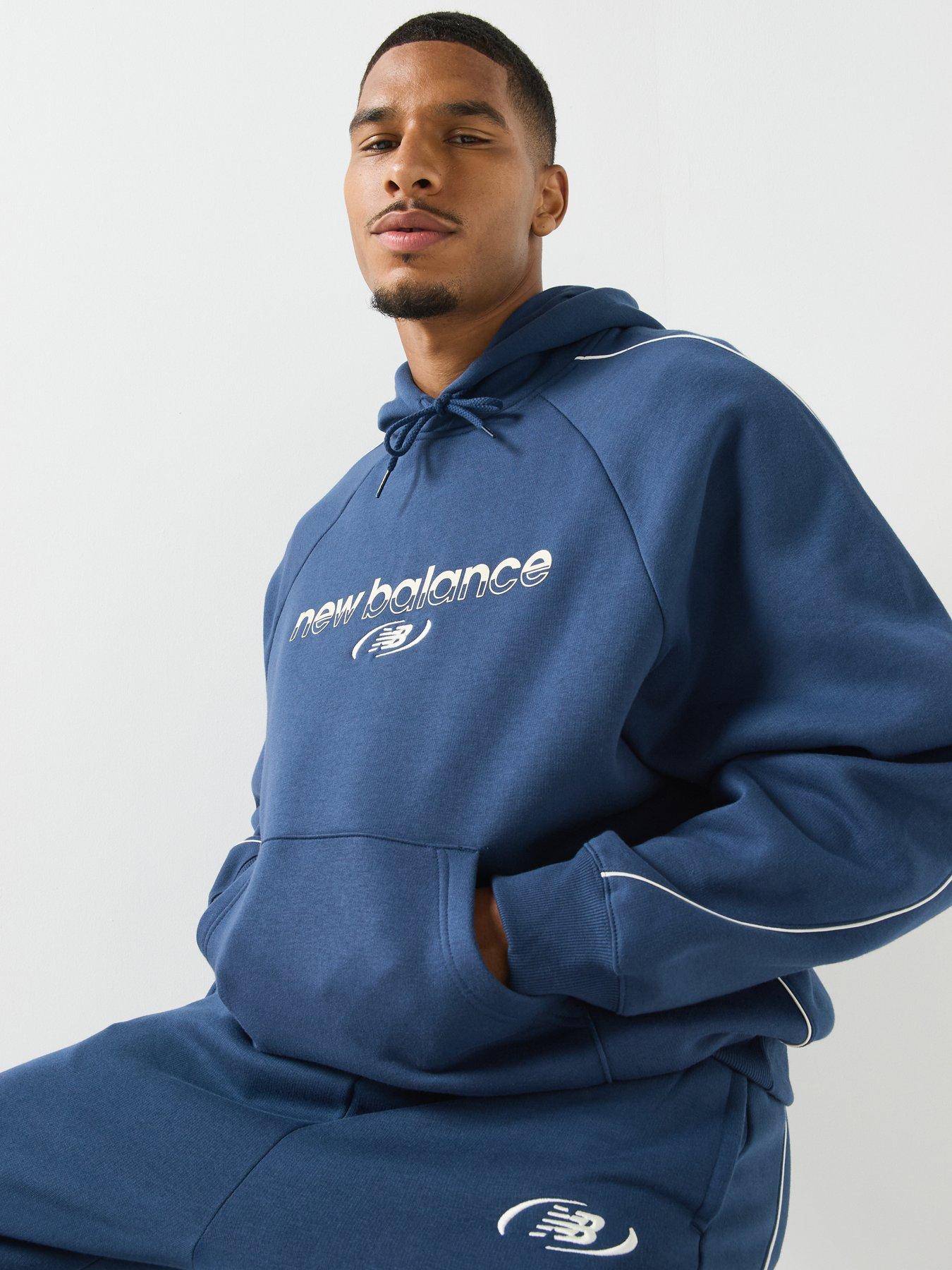 Image 5 of 6 of New Balance Mens Trackside Fleece Hoodie - Navy