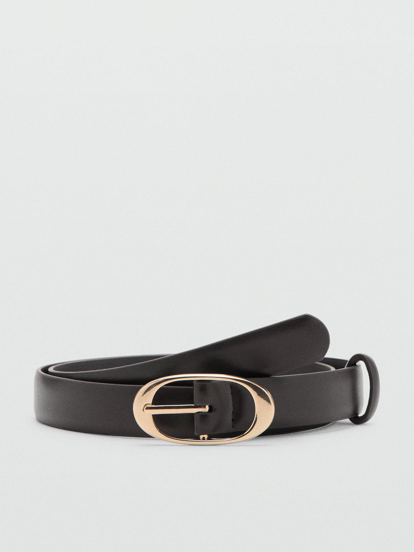 Mango Oval Buckle Belt - Black