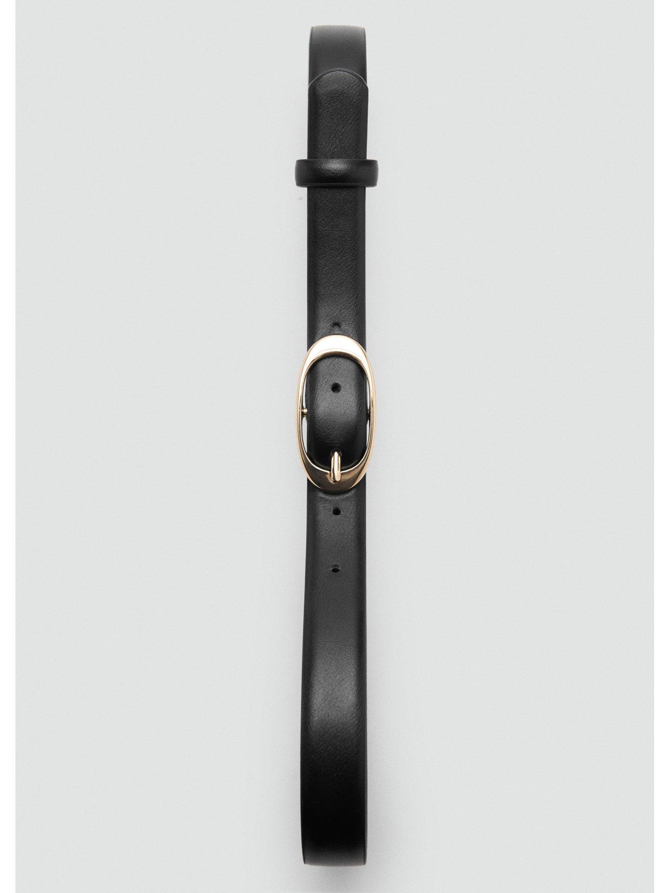Image 2 of 4 of Mango Oval Buckle Belt - Black