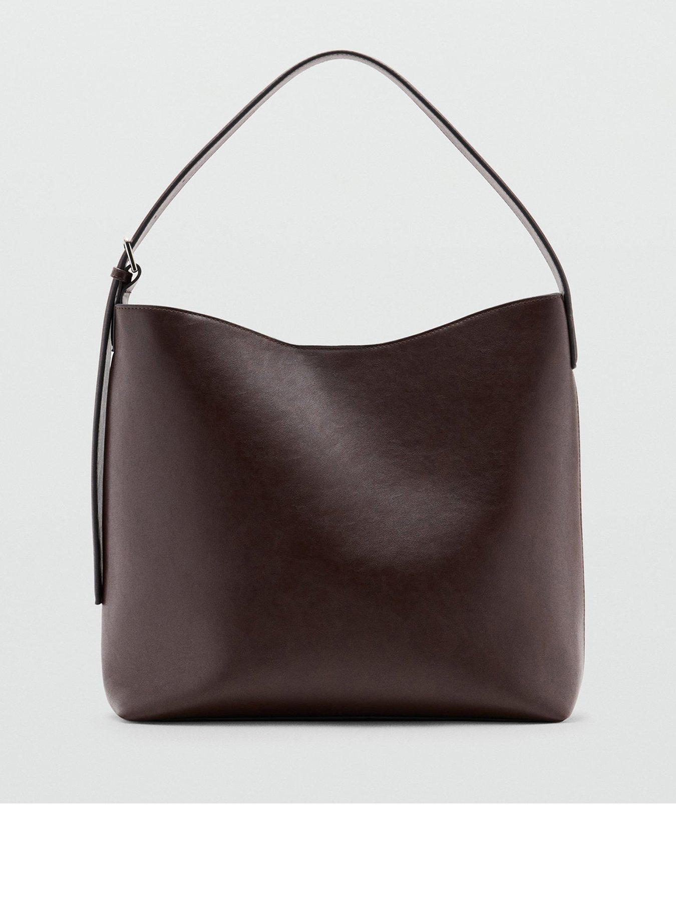 Mango Bucket Bag With Buckle - Brown