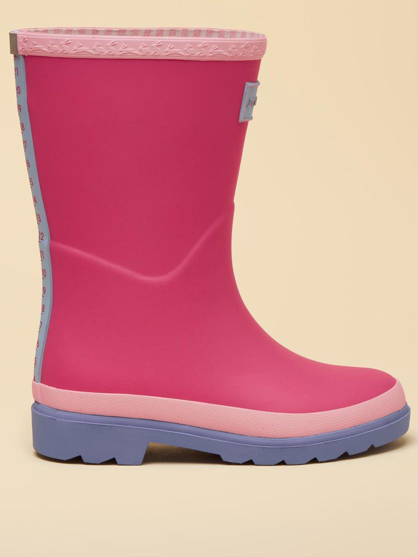 Joules Girls Colourblock Wellies - Pink