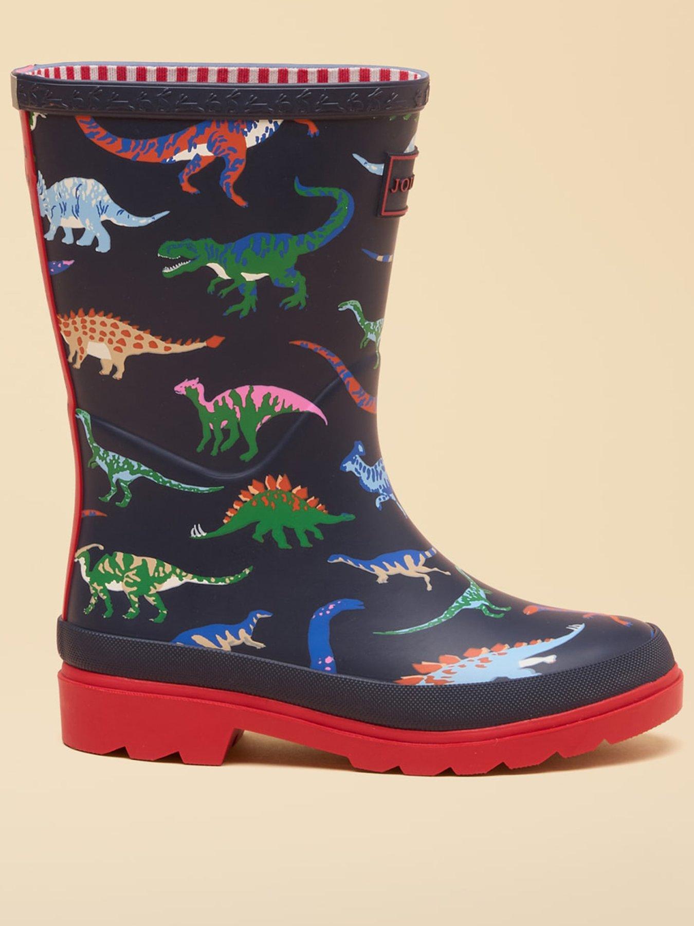 Joules Boys Dino Prnt Wellies - Navy
