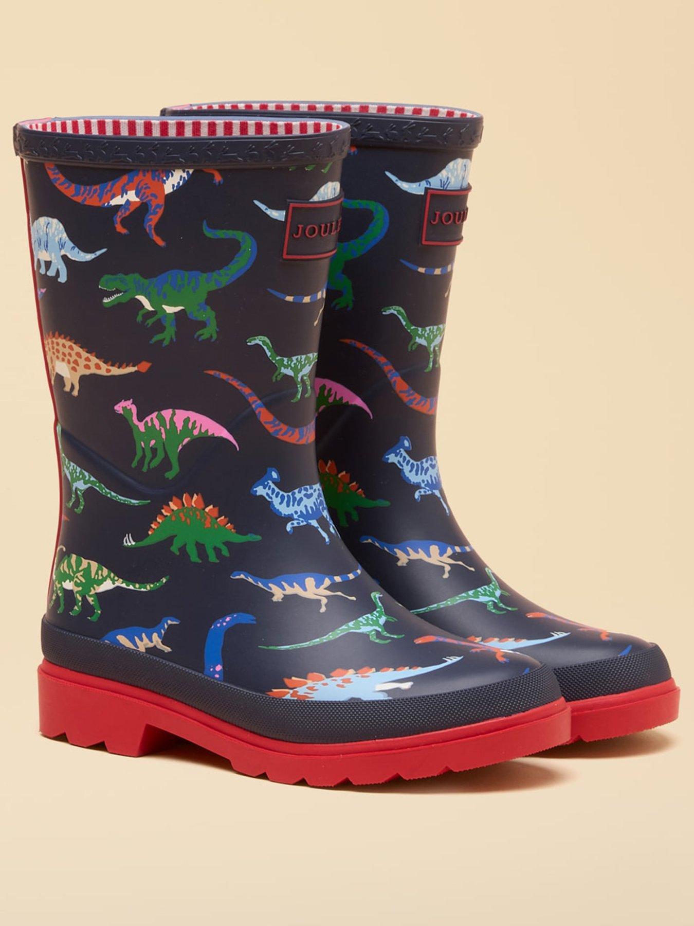 Image 2 of 6 of Joules Boys Dino Prnt Wellies - Navy