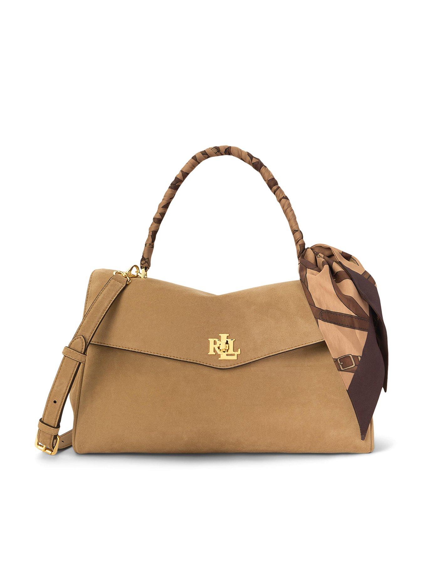 Lauren by Ralph Lauren Farrah Soft Medium Satchel - Beige