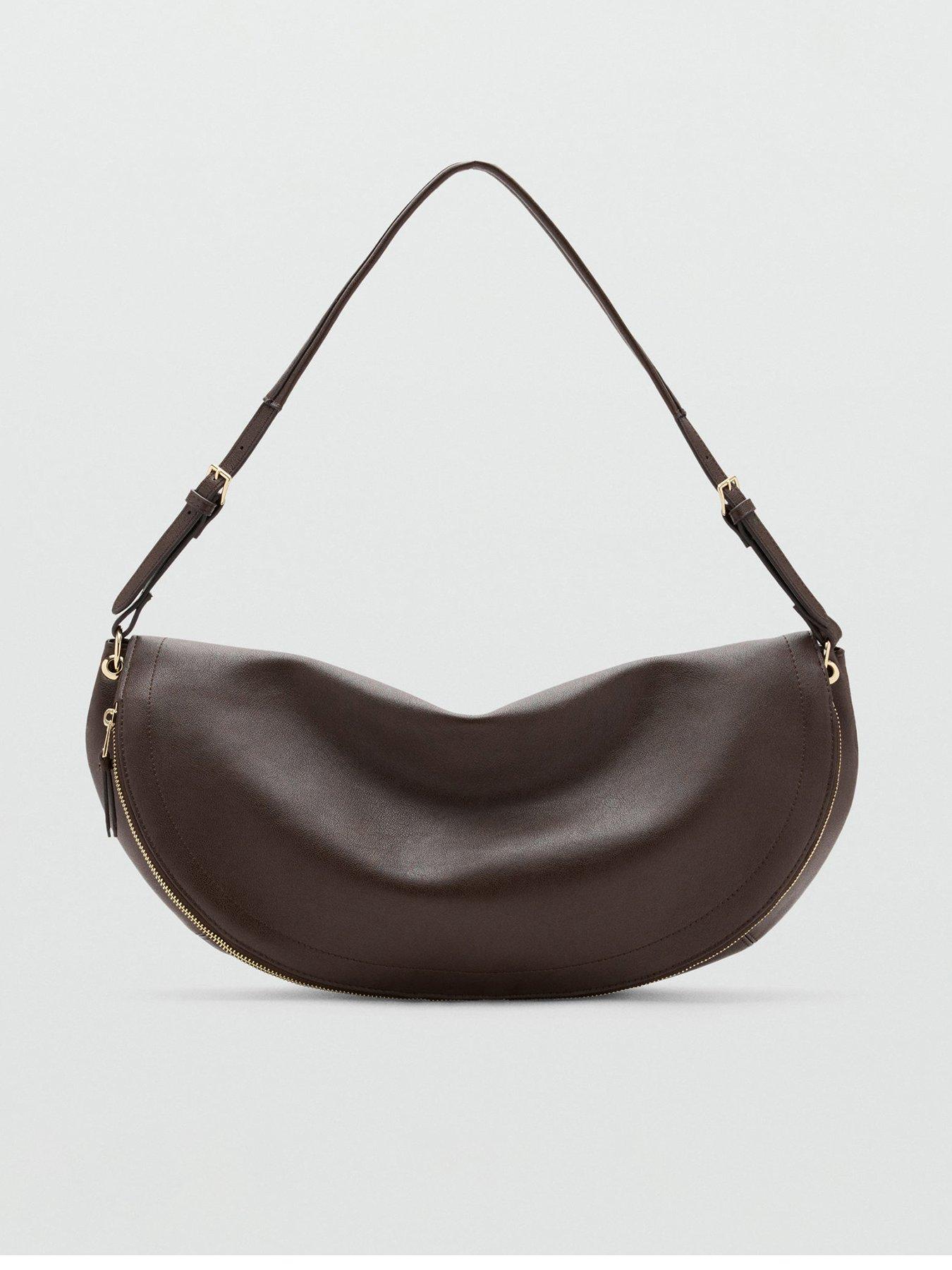 Mango Oval Shoulder Bag - Brown
