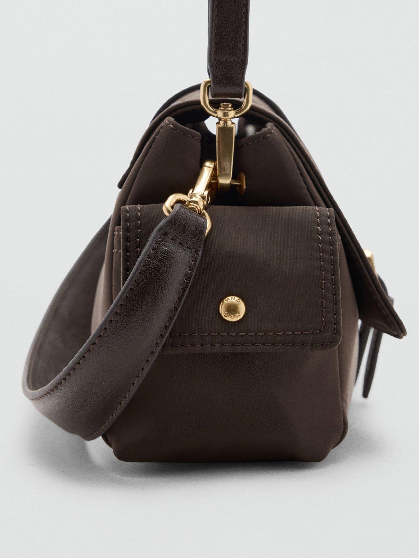 Image 2 of 4 of Mango Buckled Shoulder Bag - Brown
