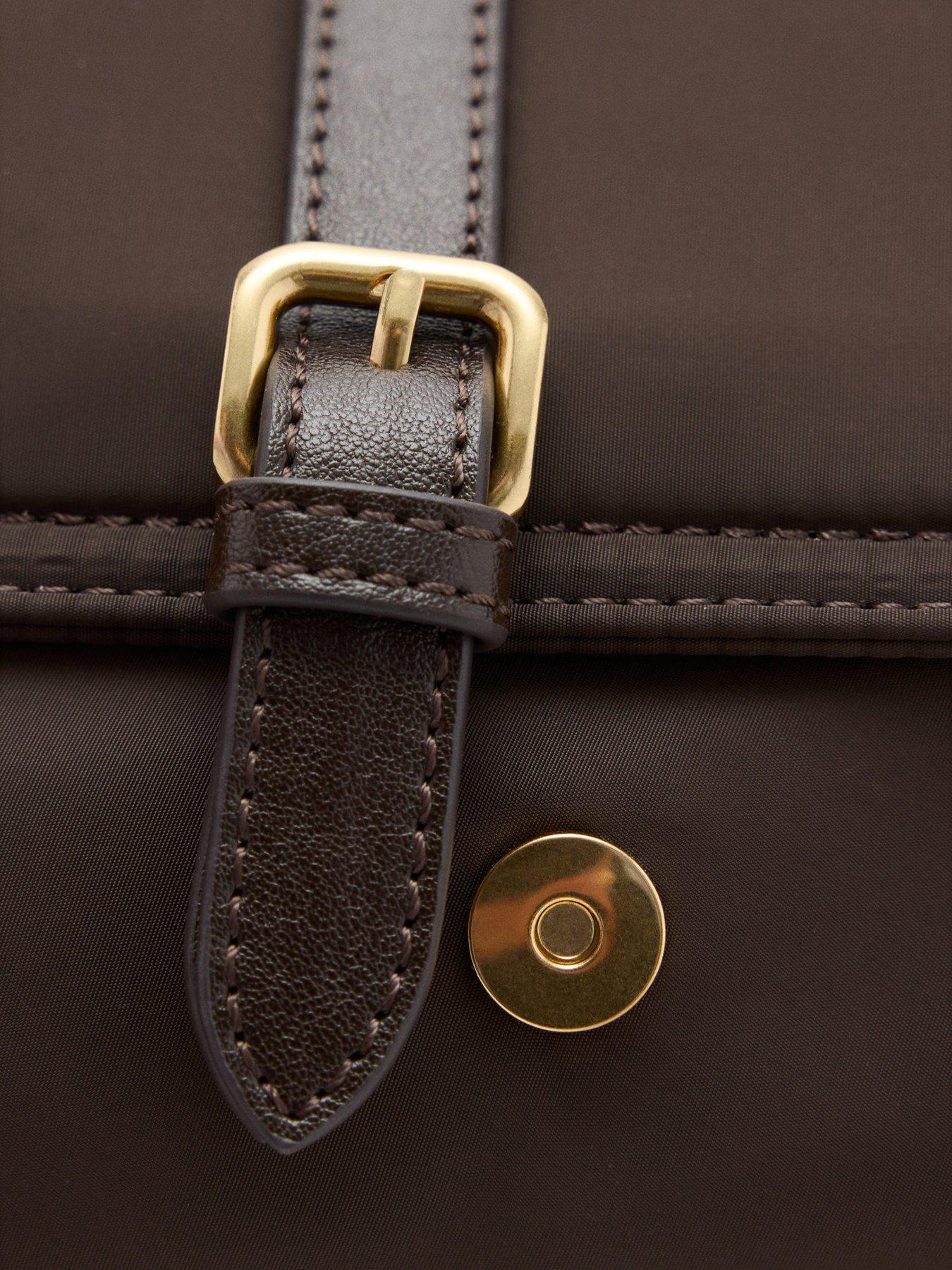 Image 4 of 4 of Mango Buckled Shoulder Bag - Brown