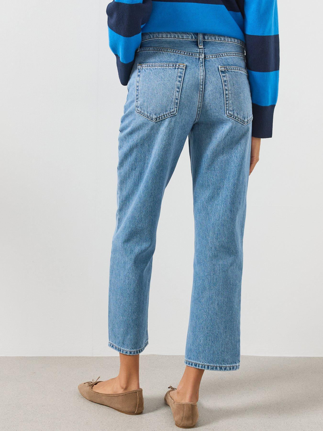 Image 2 of 6 of Mango Mid Rise Straight Jeans - Blue