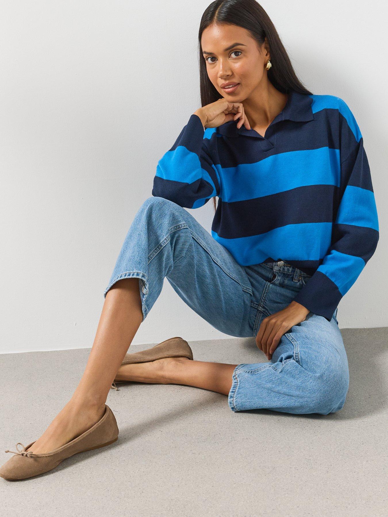 Image 6 of 6 of Mango Mid Rise Straight Jeans - Blue