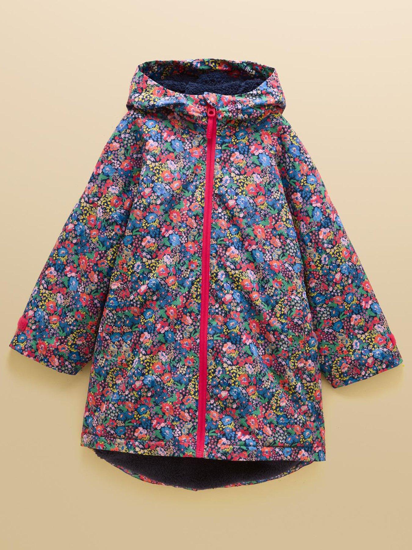 Image 1 of 5 of Joules Girls Ditsy Floral Changing Robe - Multi