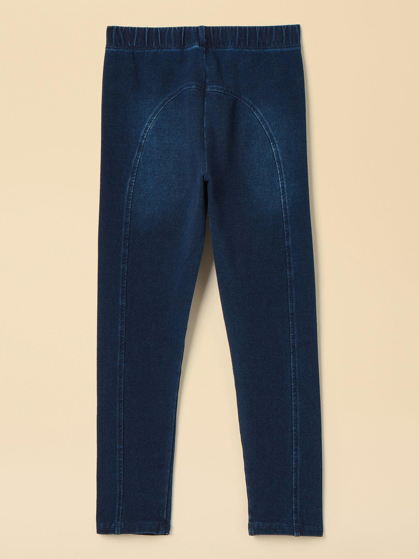 Image 2 of 4 of Joules Girls Trot Denim Leggings - Dark Blue